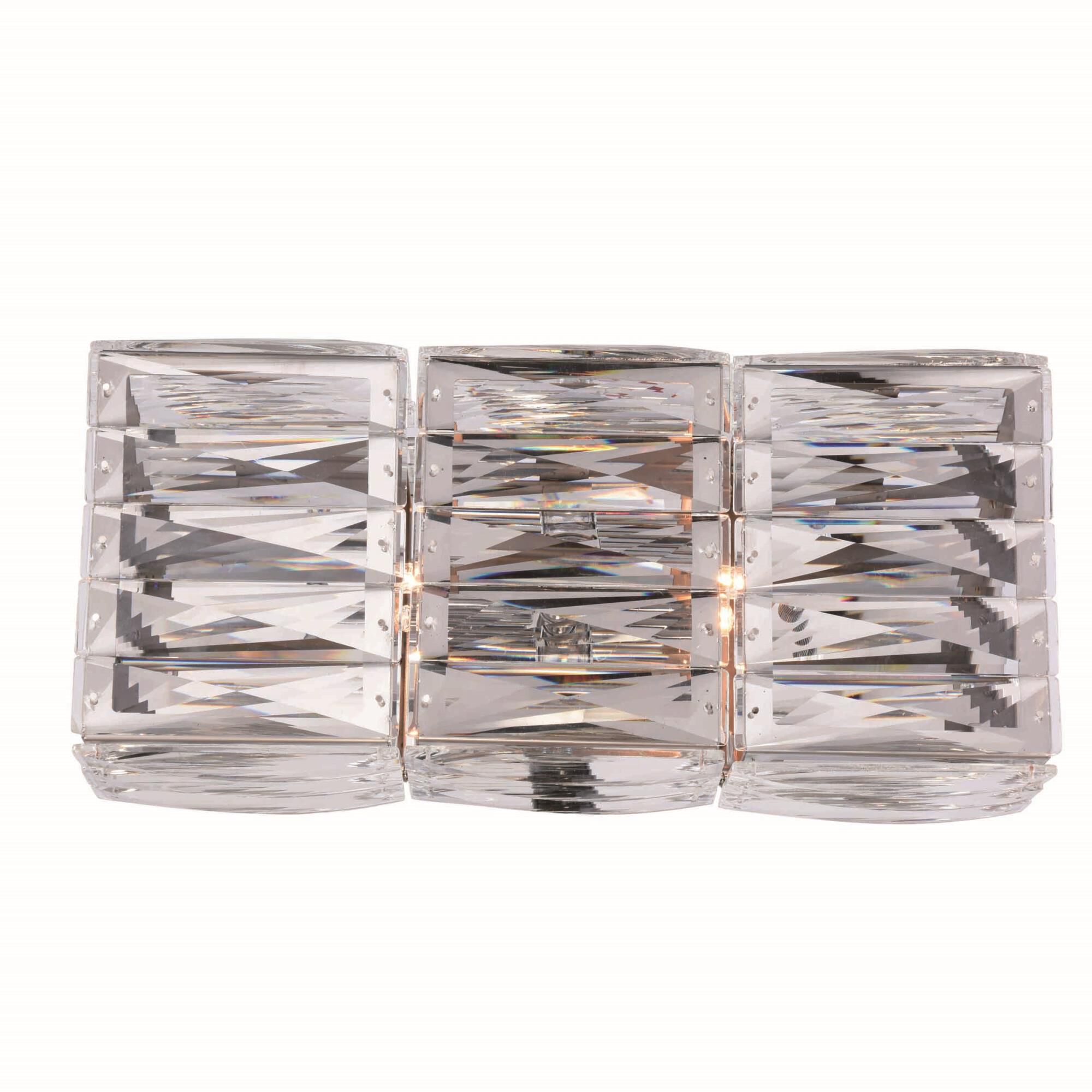 Shown in Chrome finish and Clear Royal Cut crystal and Chrome Stainless Steel shade