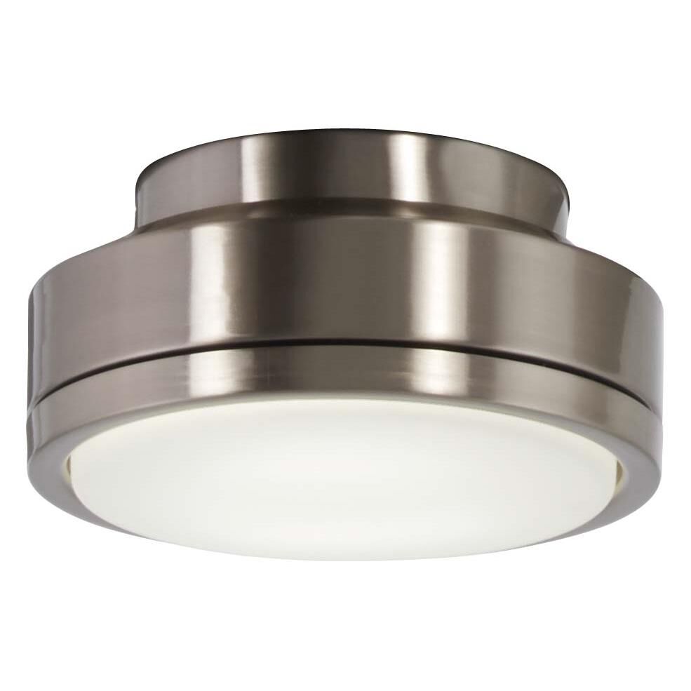 Shown in Brushed Nickel finish and Etched White glass