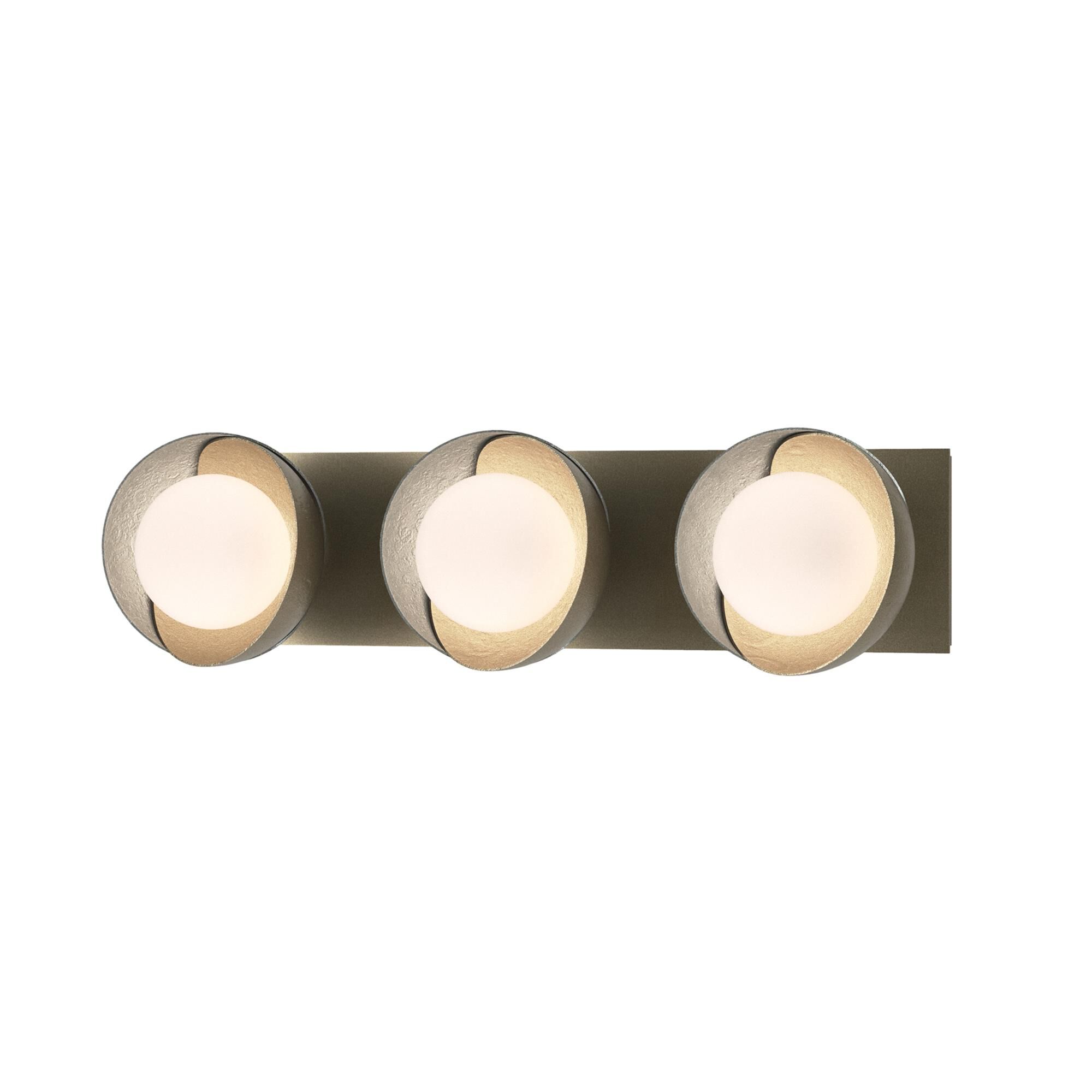 Shown in Soft Gold finish and Opal glass and Vintage Platinum (82) accent
