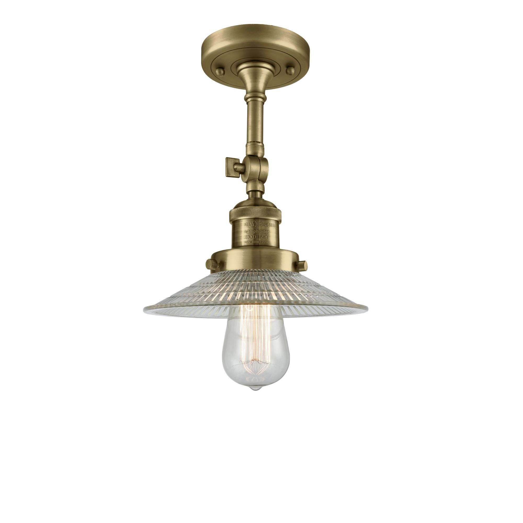 Bruno Marashlian Halophane 8 Inch 1 Light Semi Flush Mount by Innovations Lighting