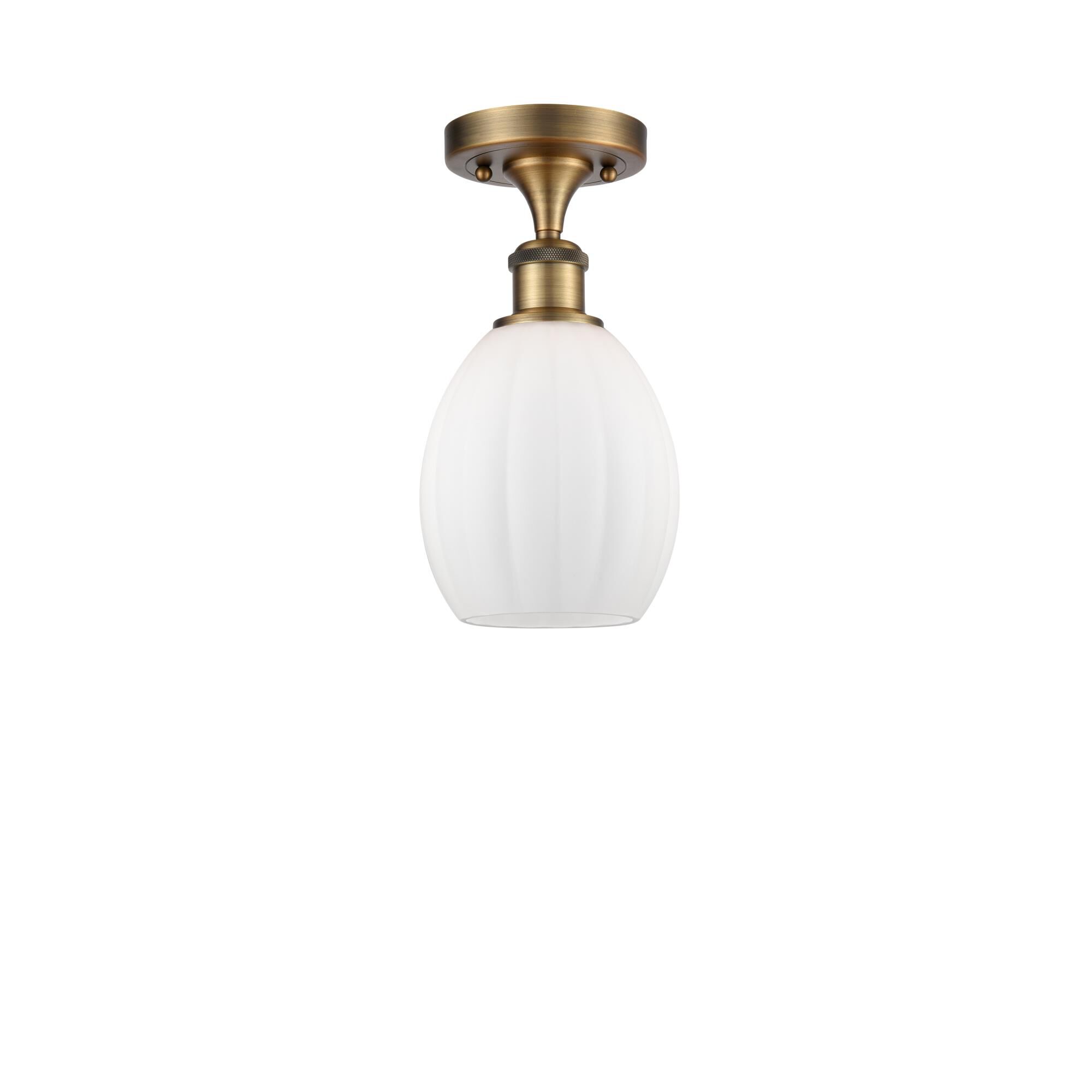 Shown in Brushed Brass finish and Sphere glass and Glass shade