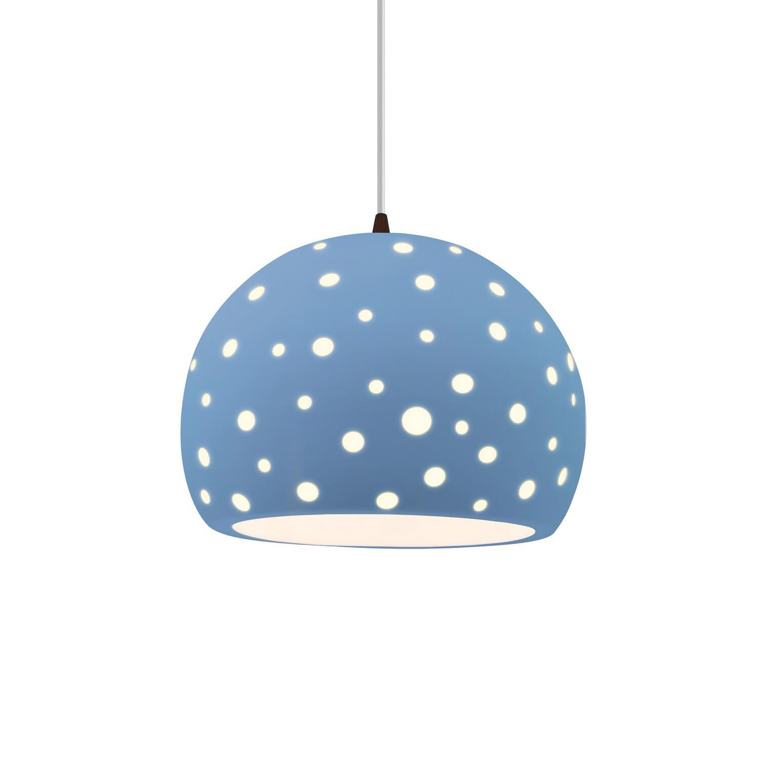 Perforated Globe 12 Inch Large Pendant by Justice Design Group