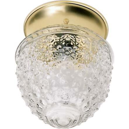 Shown in Polished Brass finish and Clear Pineapple glass