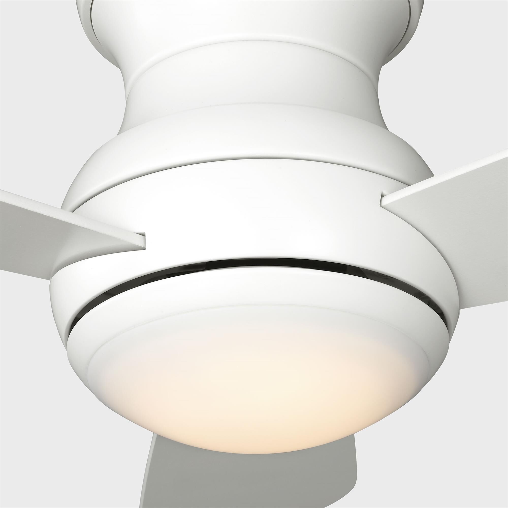 Orbis Hugger 32 Inch Flush Mount Fan with Light Kit,