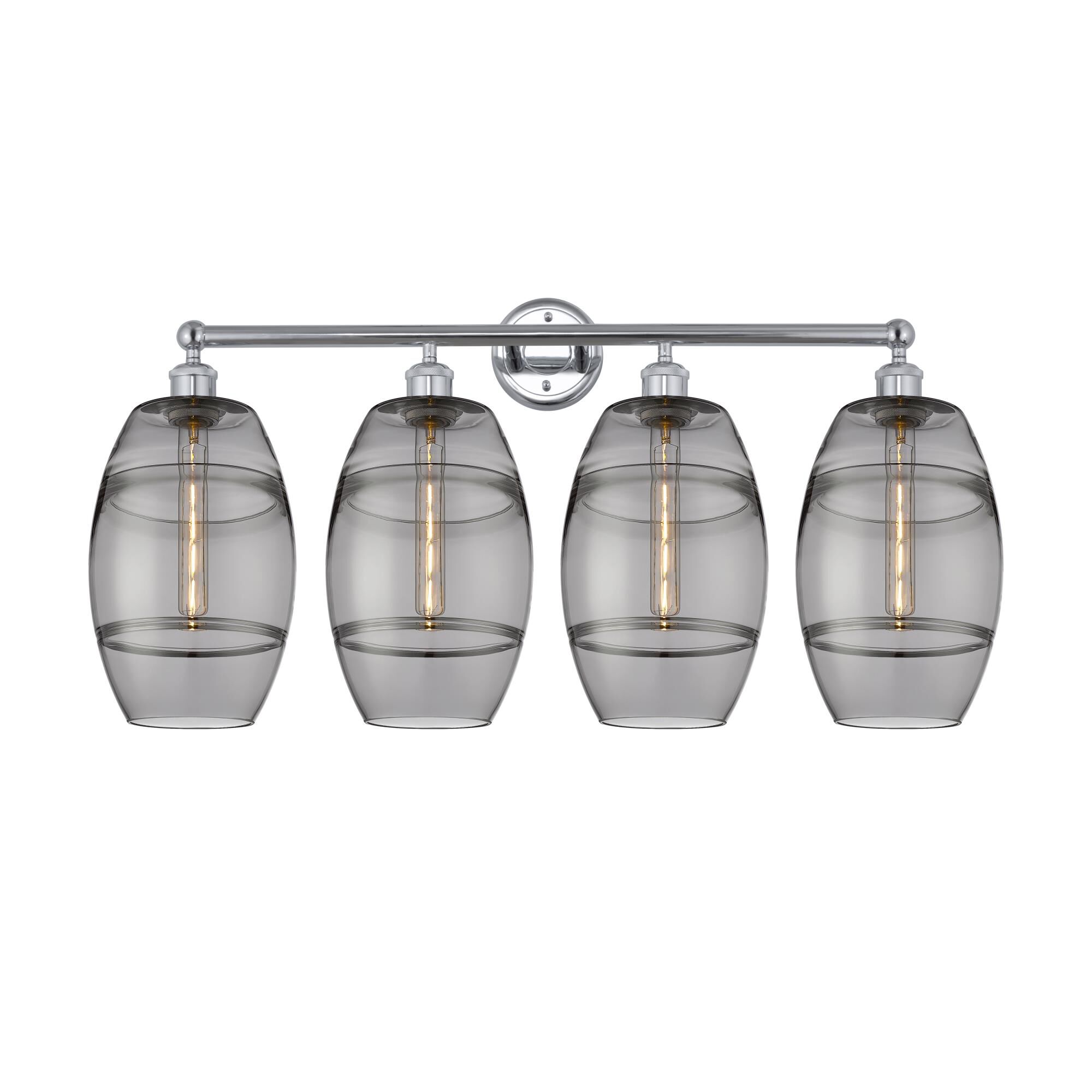 Shown in Polished Chrome finish and Light Smoke glass