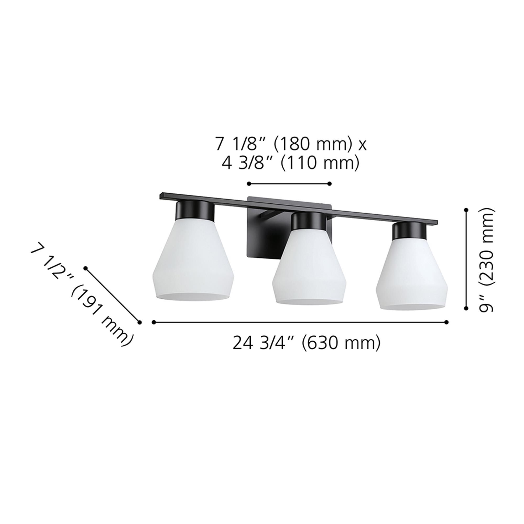 Copeland 24 Inch 3 Light Bath Vanity Light by Eglo Lighting