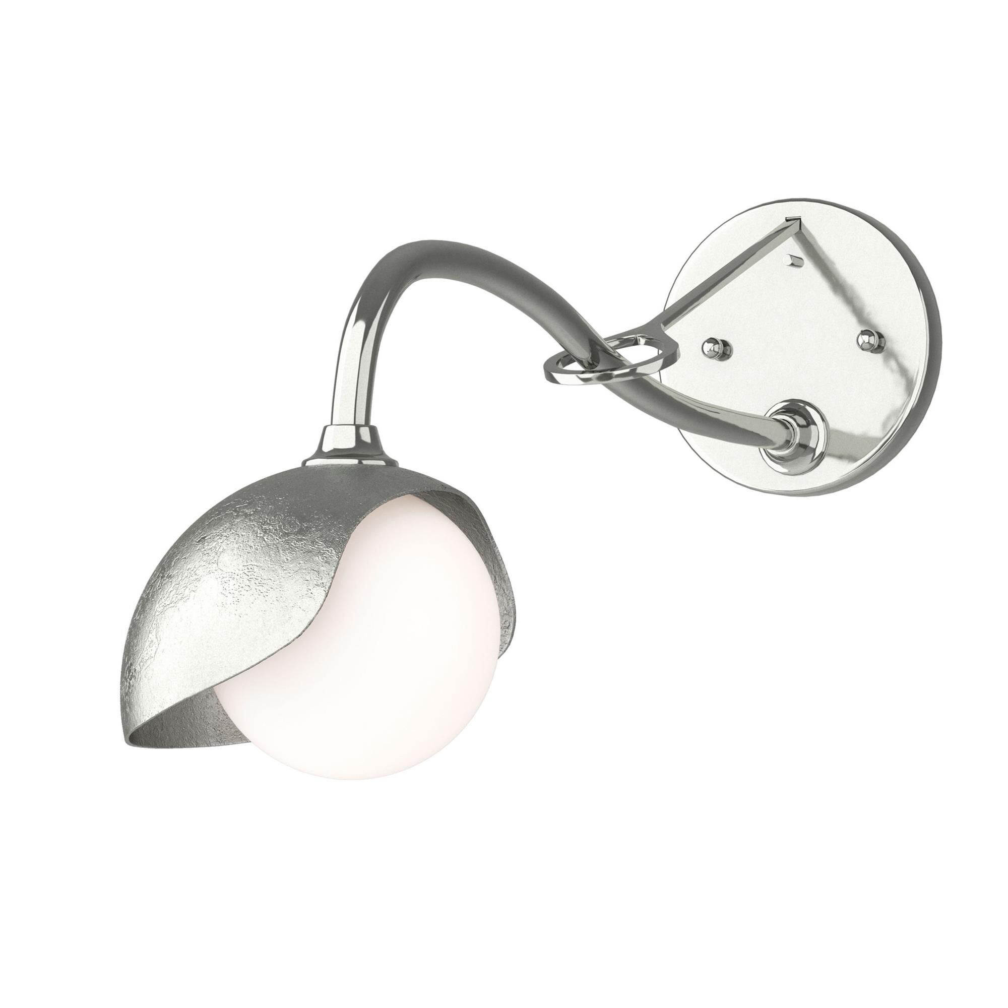 Shown in Sterling finish and Opal glass and Sterling (85) accent