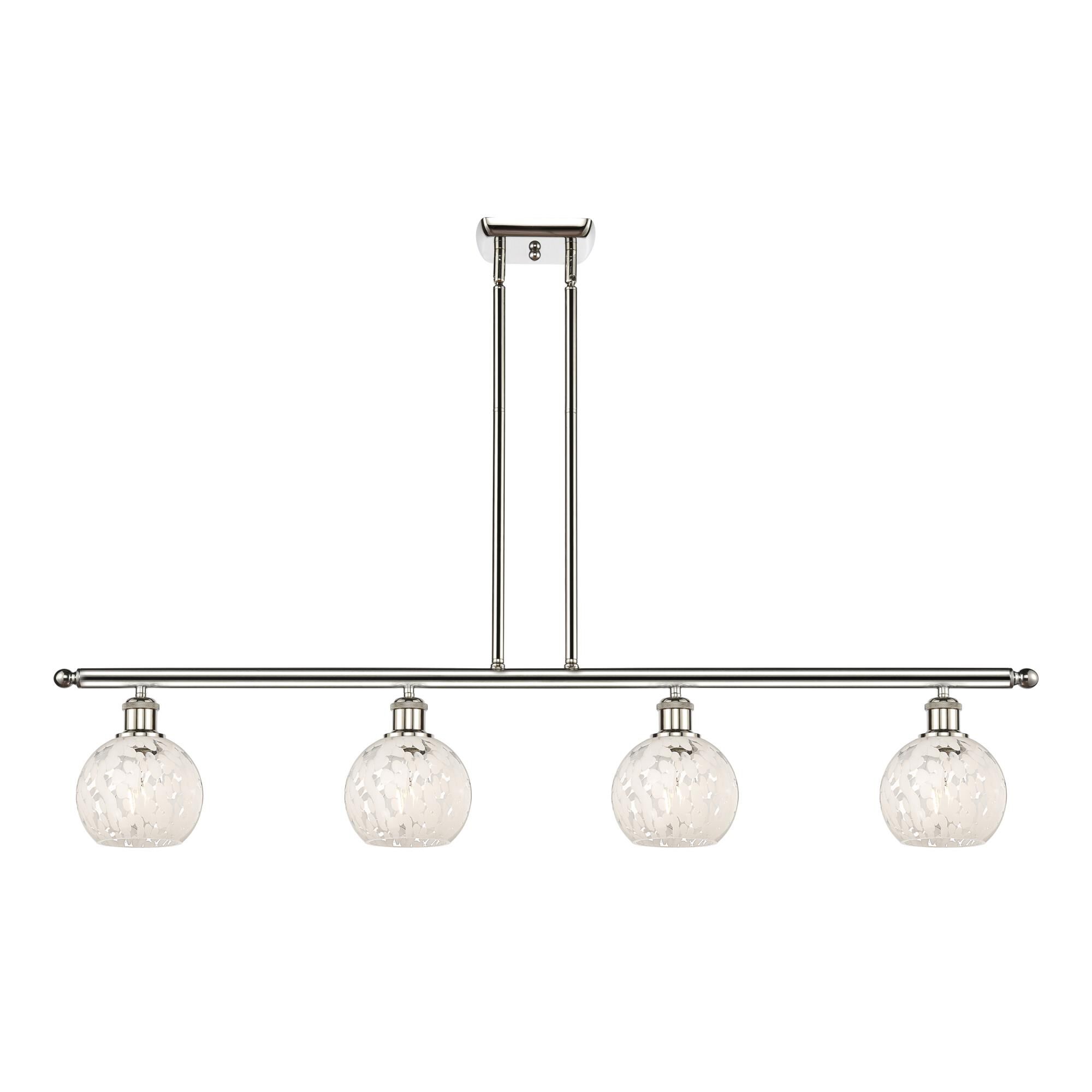 Bruno Marashlian White Mouchette 48 Inch Linear Suspension Light by Innovations Lighting