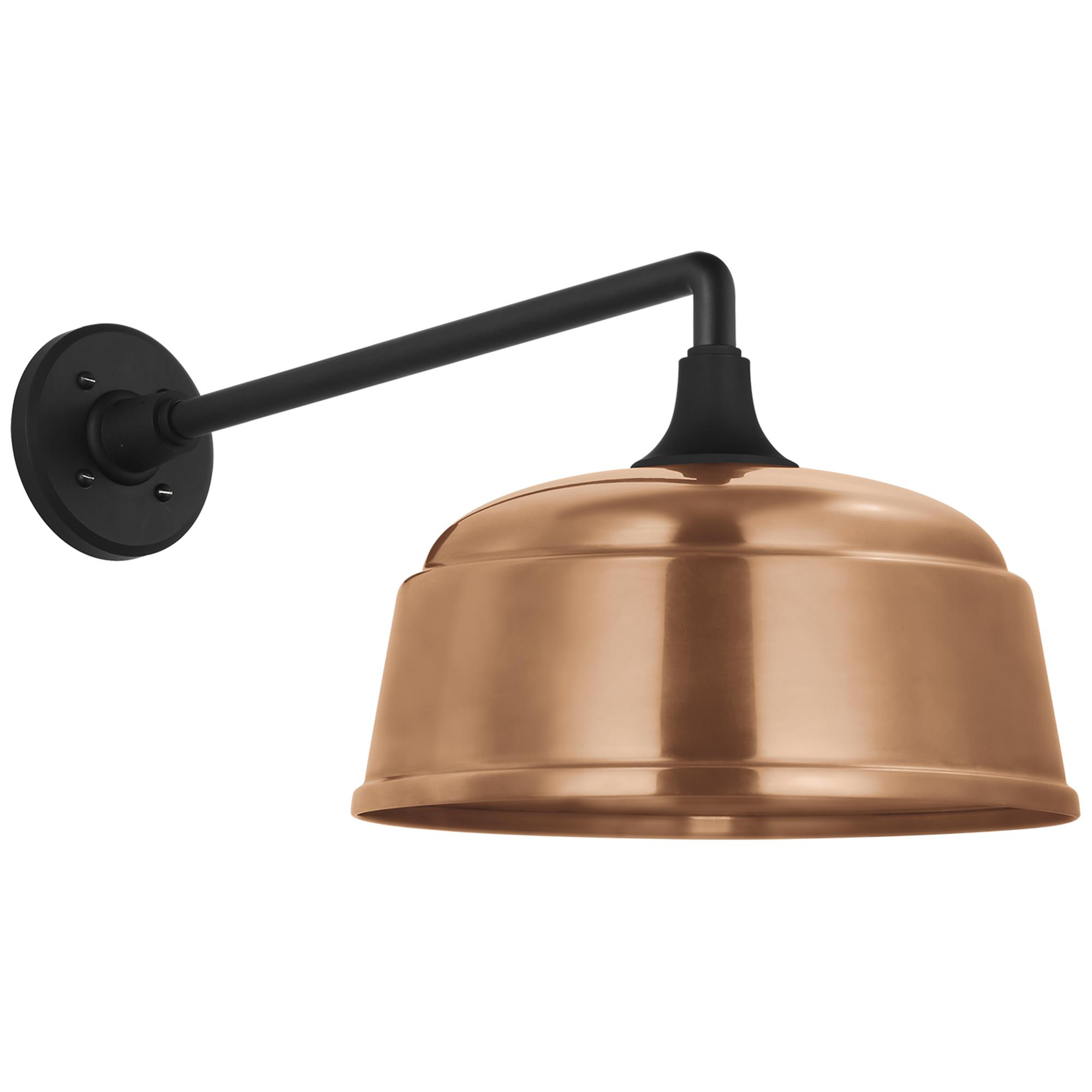Shown in Matte Black finish and Copper shade