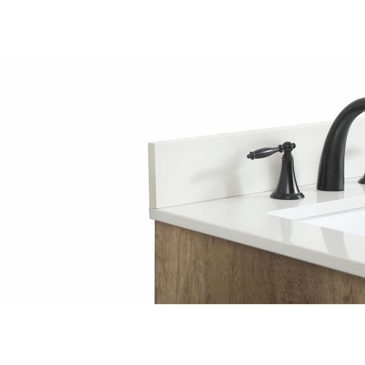 Shown in Natural Oak finish and Backsplash accent