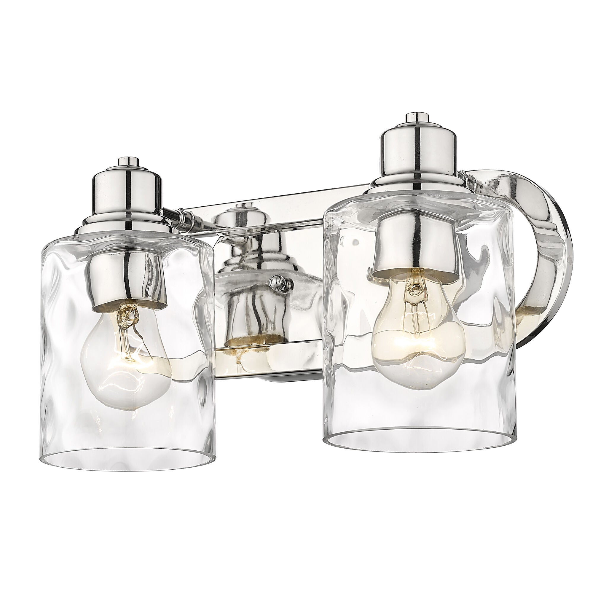 Shown in Polished Nickel finish and Handblown Clear Optic glass