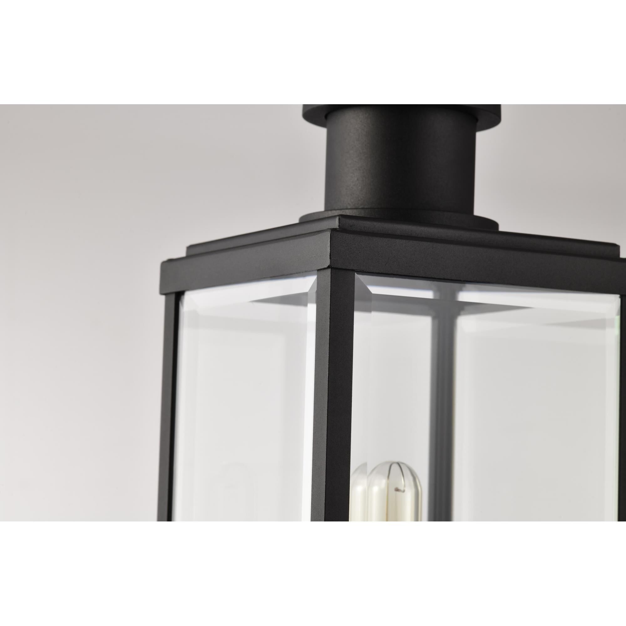 Shown in Sand Black finish and Clear Beveled glass