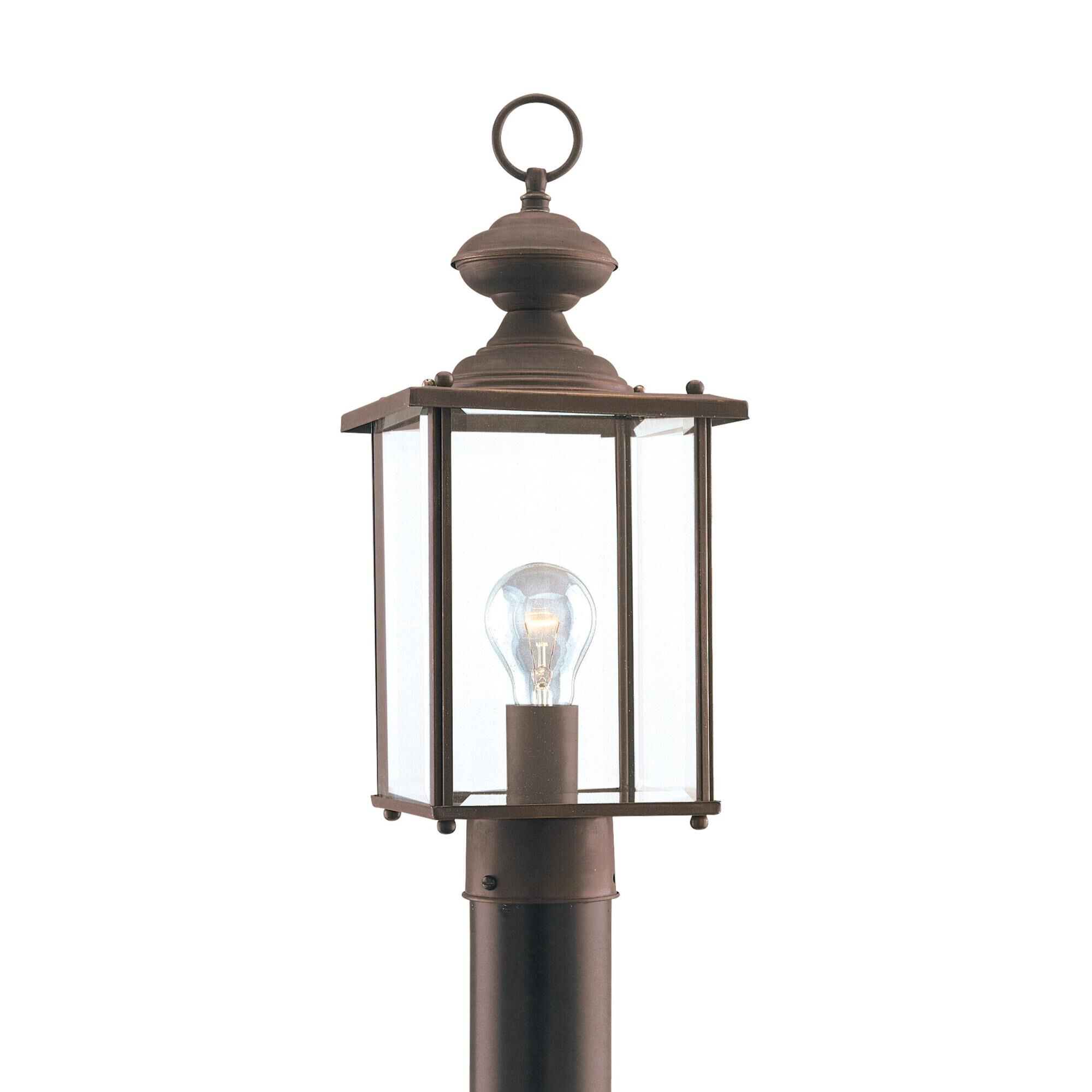 Shown in Antique Bronze finish and Clear Beveled  Panels glass and Clear Beveled Glass Panels shade