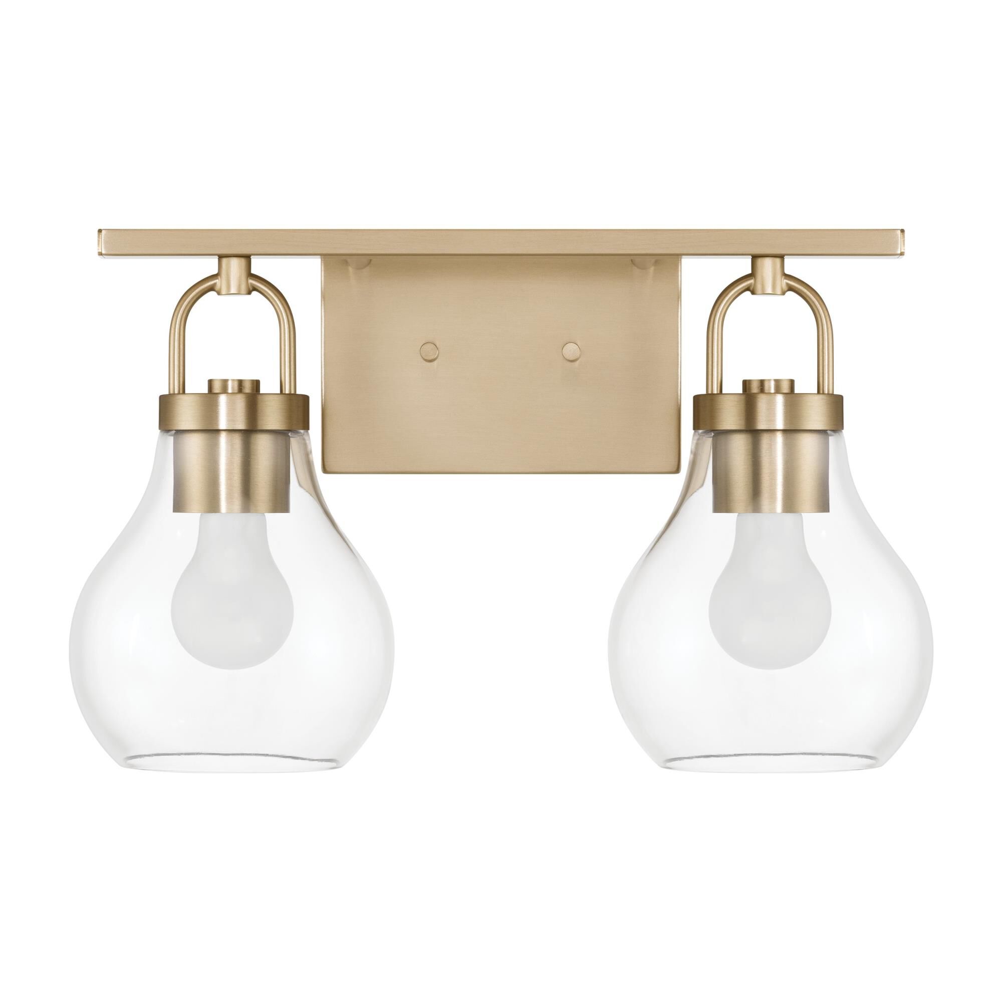 Shown in Champagne Gold finish and Clear glass