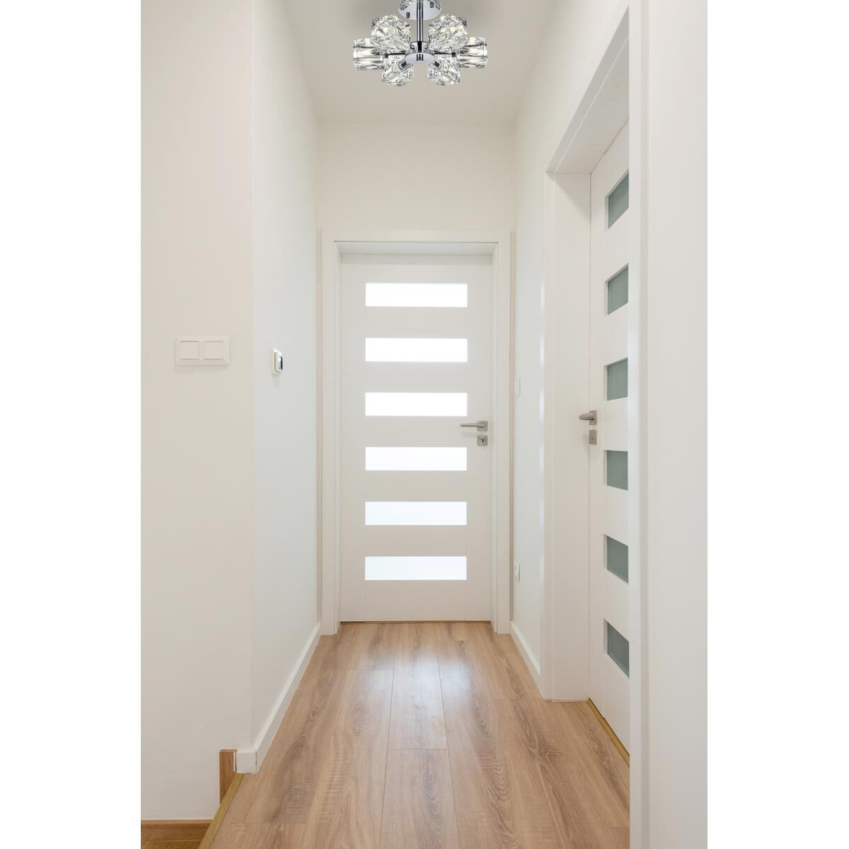 Lyra 14 Inch Semi Flush Mount by Elegant Lighting