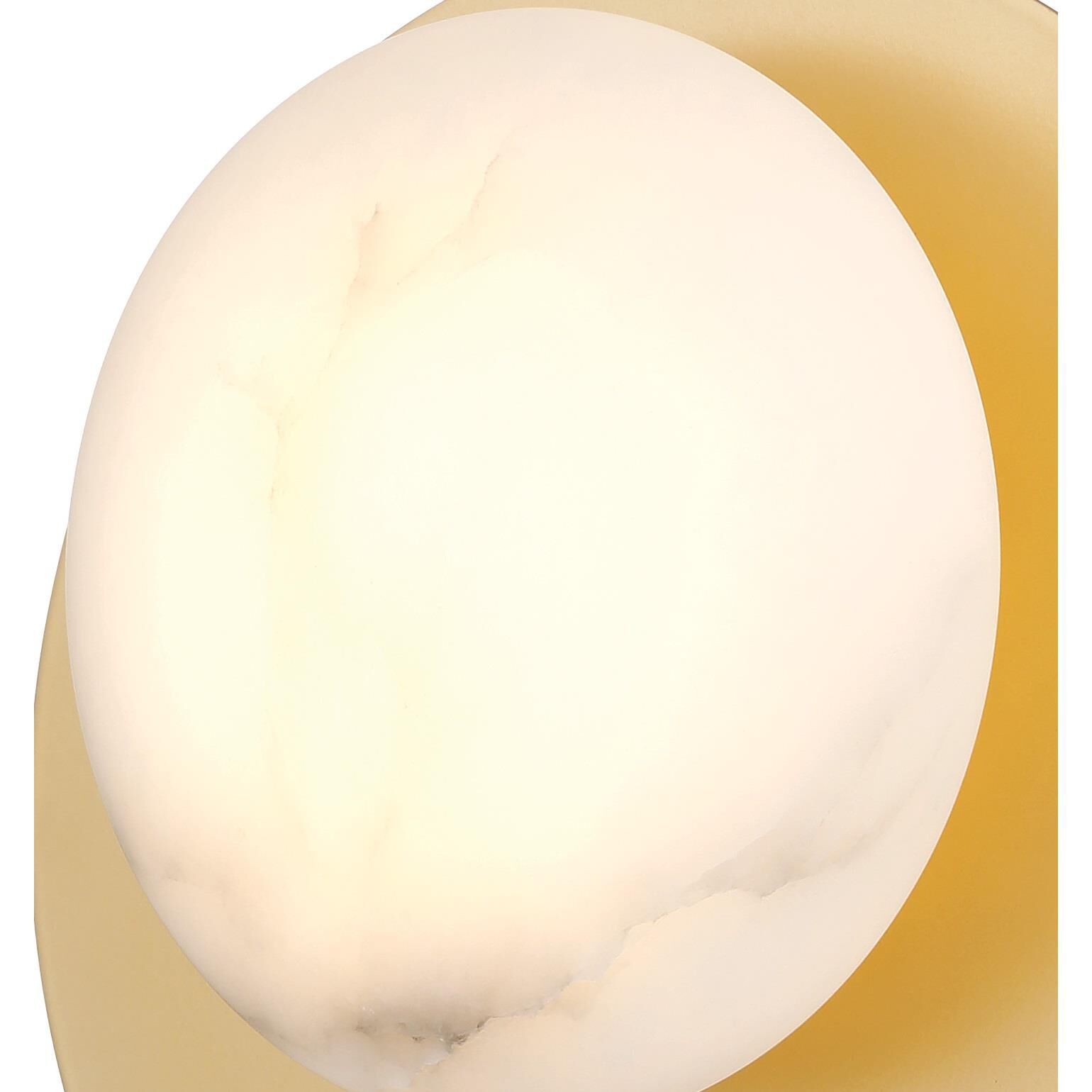 Shown in Lily Gold finish and Alabaster shade