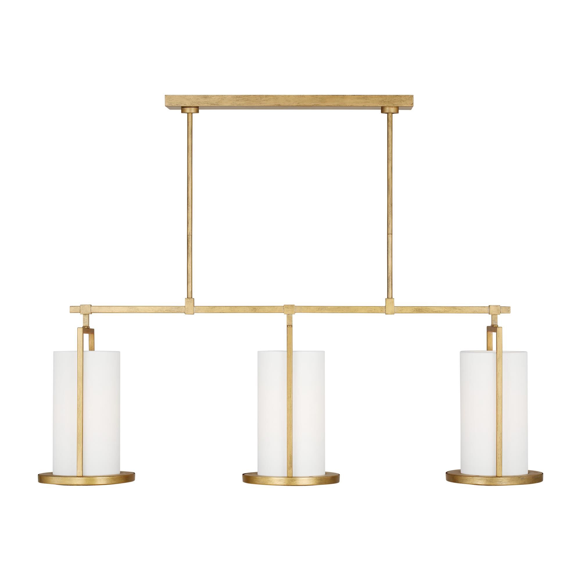 Shown in Coastal Gild finish and White Linen Fabric s shade