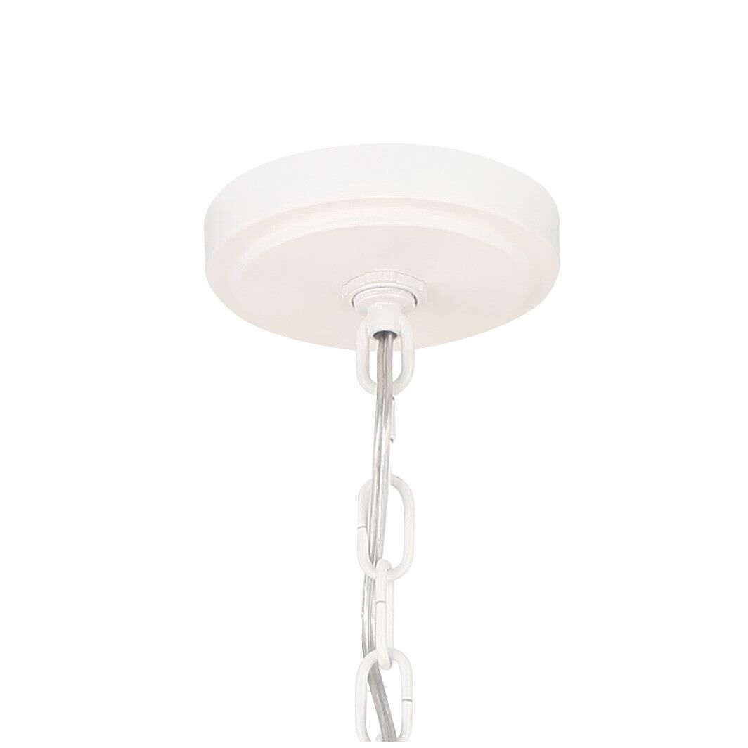 Shown in Matte White finish and Cotton Rope shade