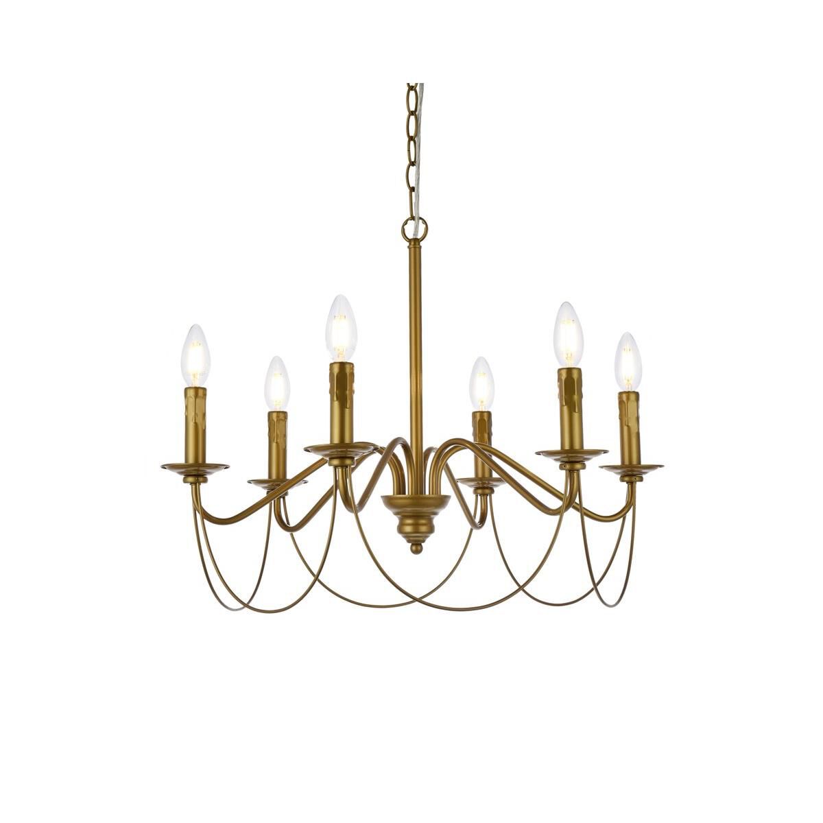 Westley 24 Inch 6 Light Chandelier by Elegant Lighting