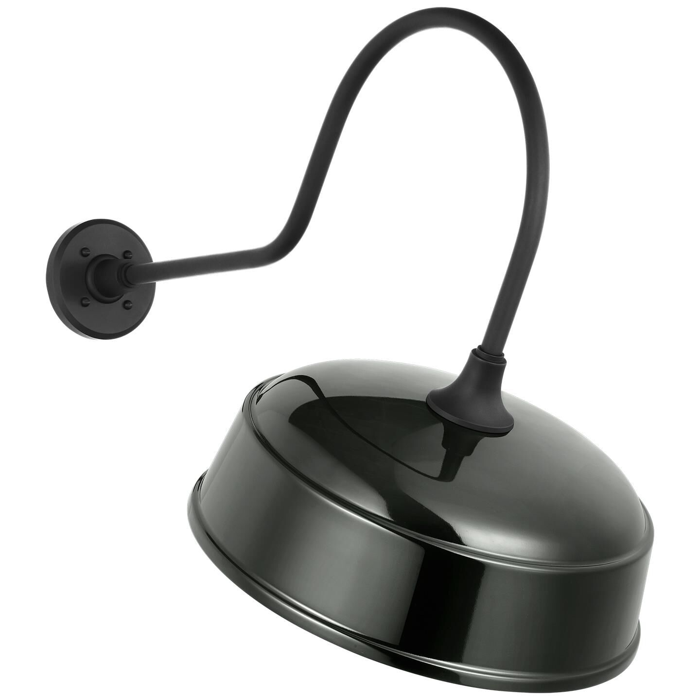 Shown in Matte Black finish and Green shade