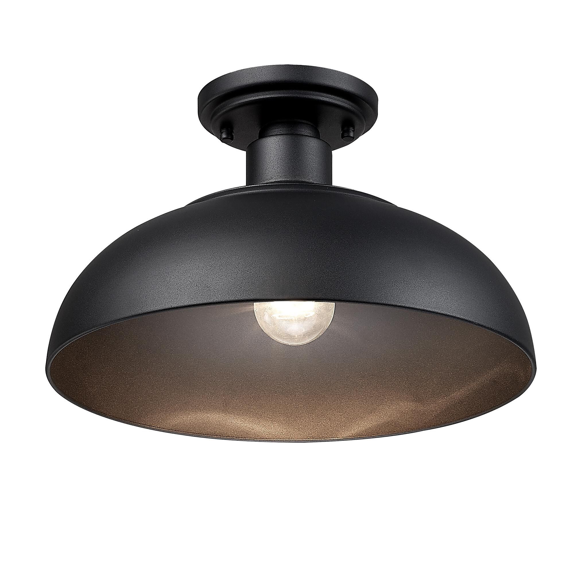 Levitt 8 Inch Semi Flush Mount by Golden Lighting