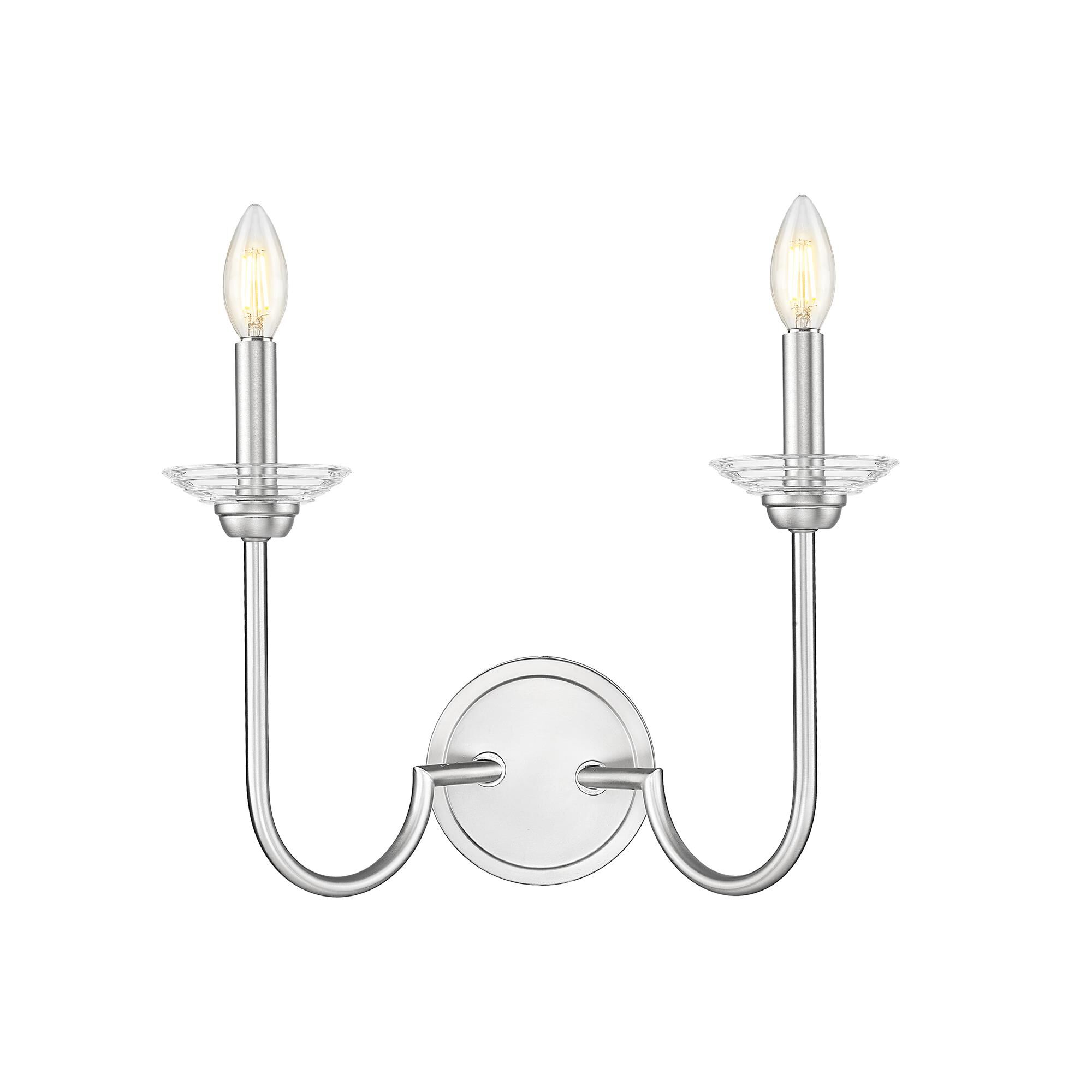 Shown in Brushed Nickel finish and Clear Ribbed glass and Clear Ribbed shade