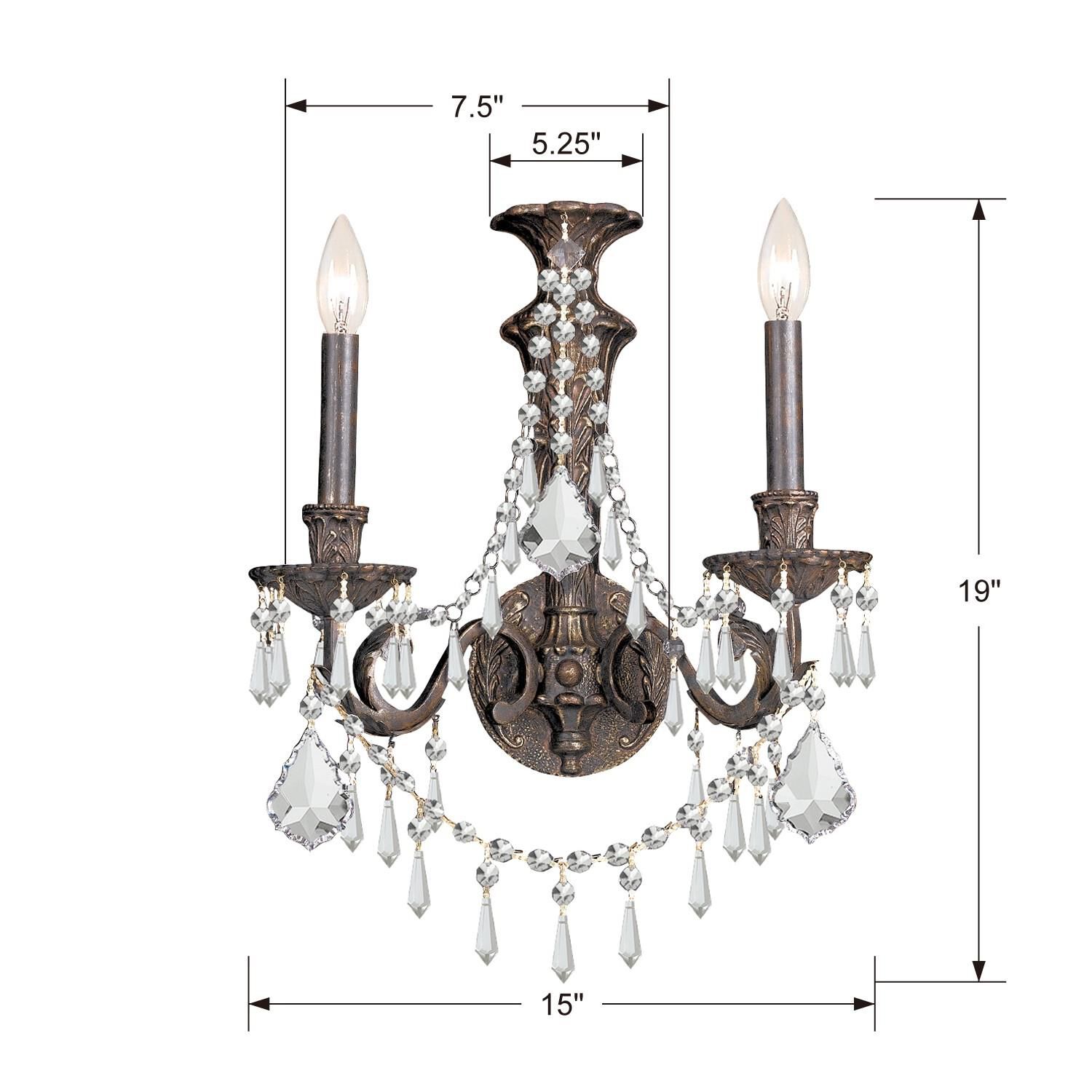 Vanderbilt 19 Inch Wall Sconce by Crystorama