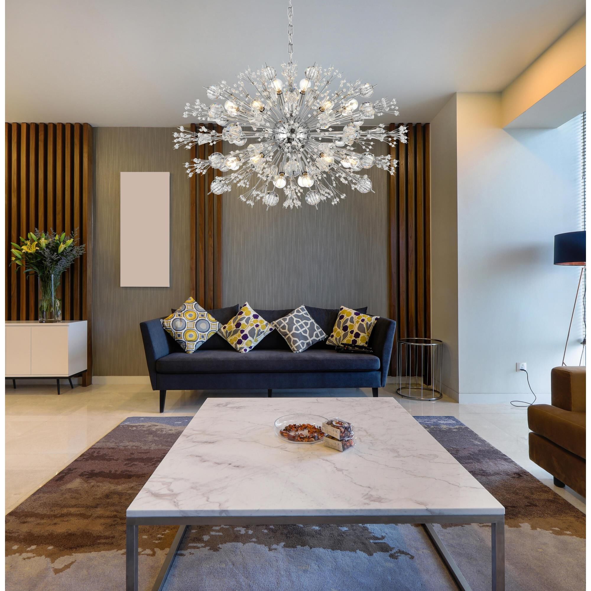 Shown in Chrome finish and Royal Cut crystal