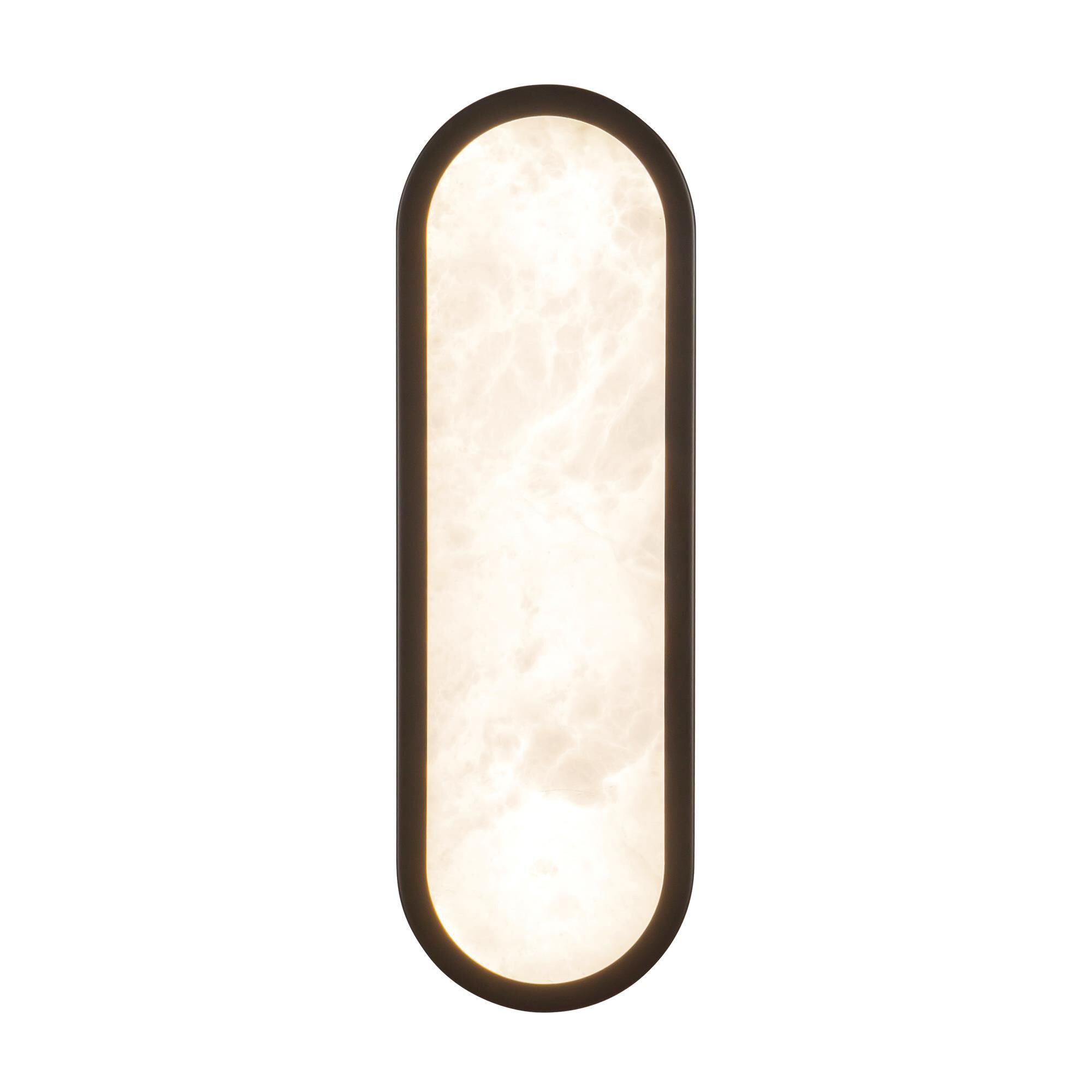 Shown in Matte Black finish and Alabaster glass