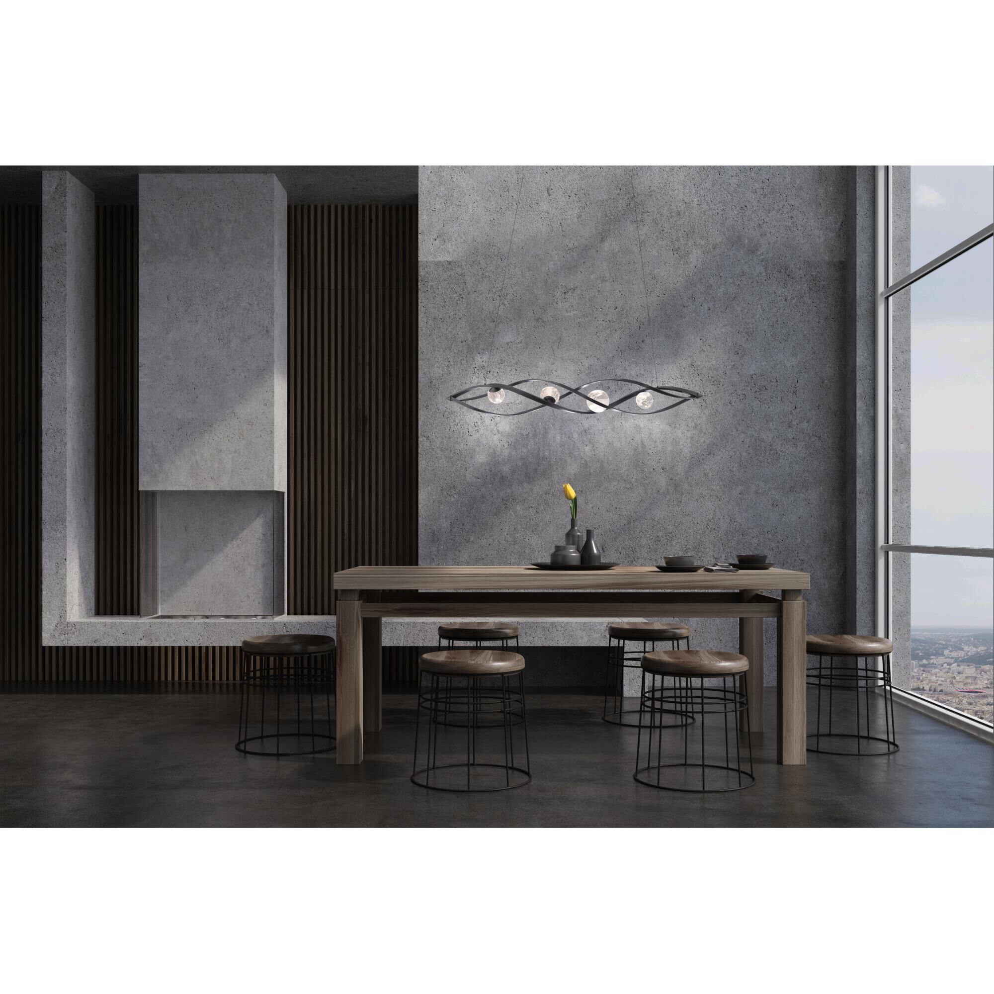 Slipstream 56 Inch 4 Light LED Linear Suspension Light by Schonbek Beyond