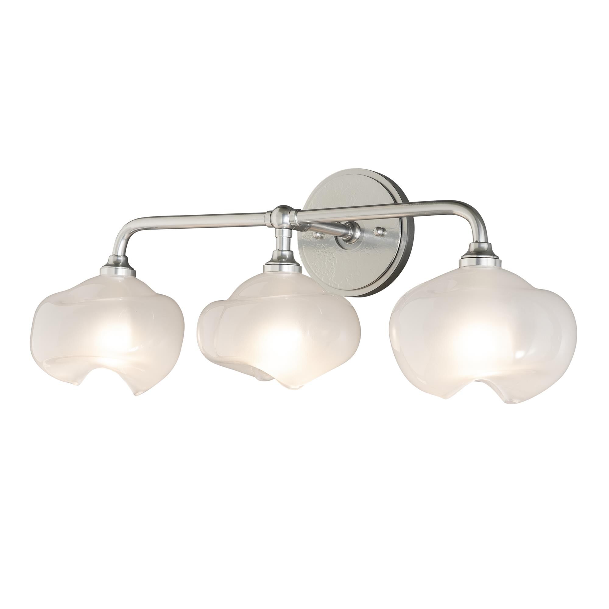 Shown in Sterling finish and Frosted glass and Sterling accent