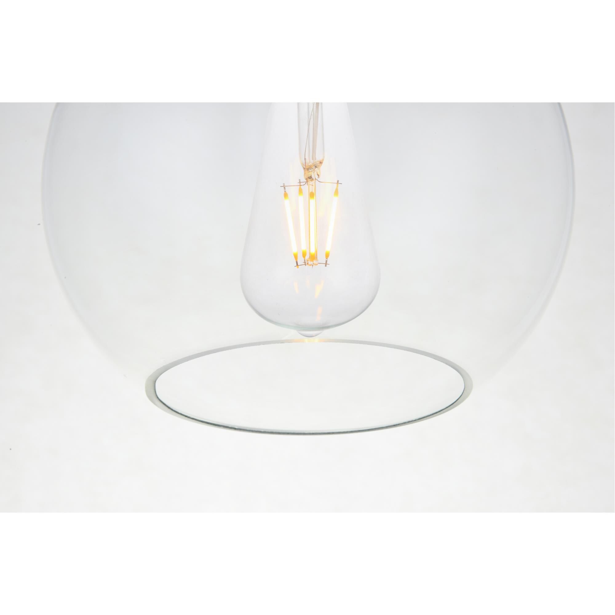 Shown in Black finish and Clear glass