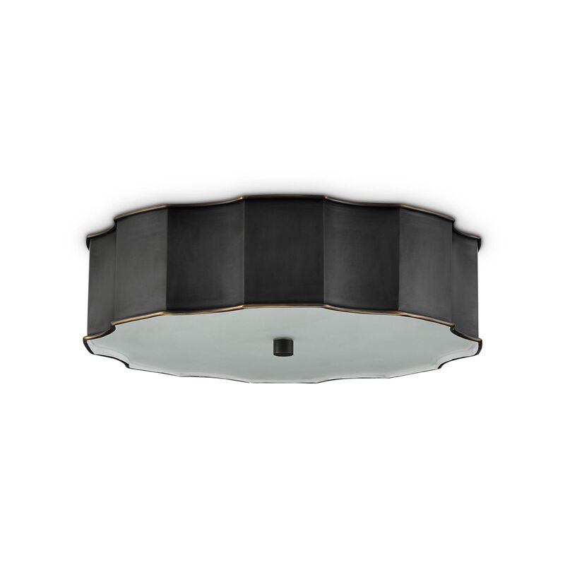 20 Inch 3 Light Flush Mount by Currey & Company