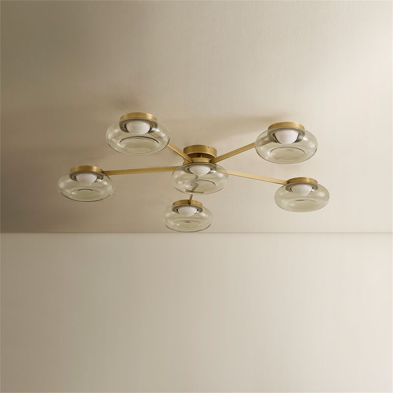 Opalesce 50 Inch Semi Flush Mount by Sonneman