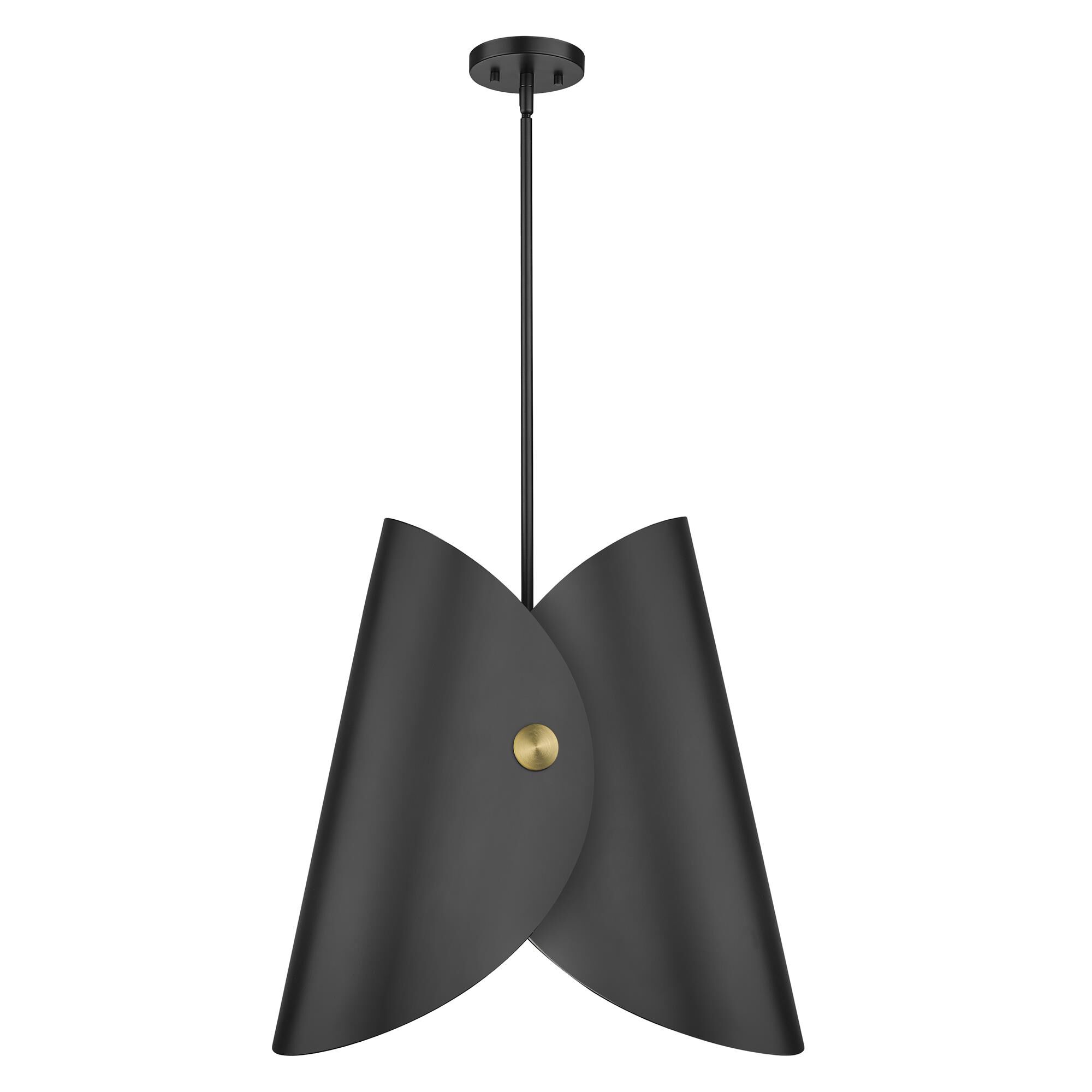 Shown in Matte Black finish and Matte Black Outer And Gold Inner glass and Matte Black Outer And Gold Inner shade