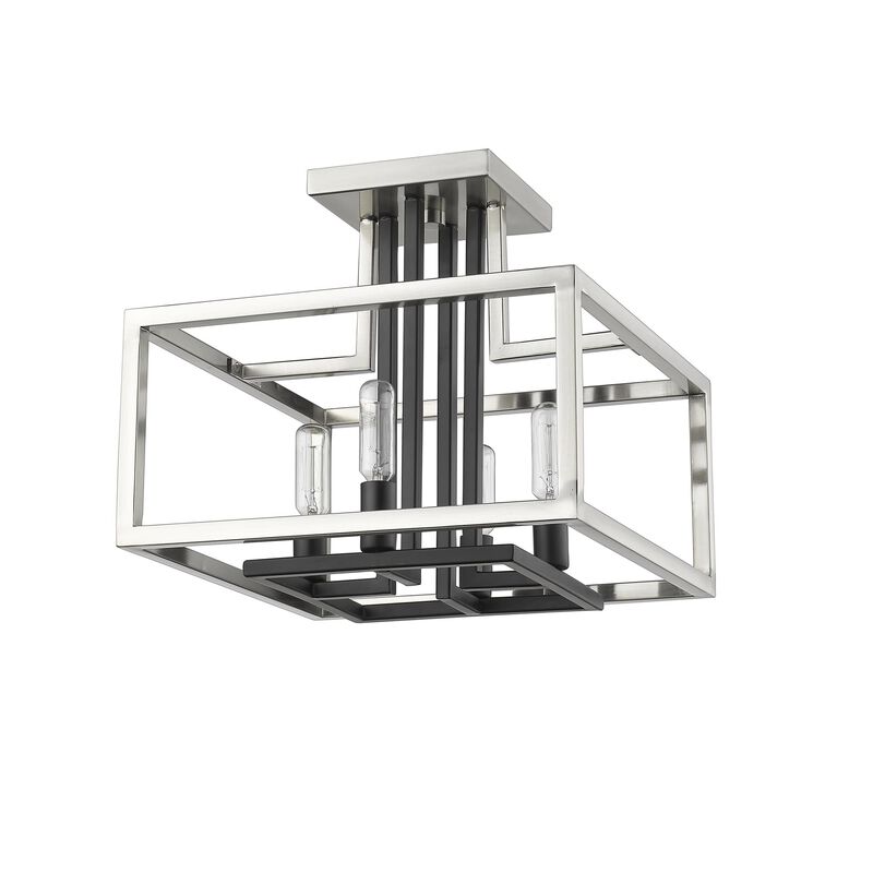 Quadra 13 Inch 4 Light Semi Flush Mount by Z-Lite