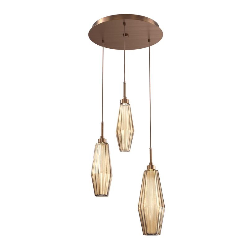 Aalto 17 Inch 3 Light Multi Light Pendant by Hammerton Studio