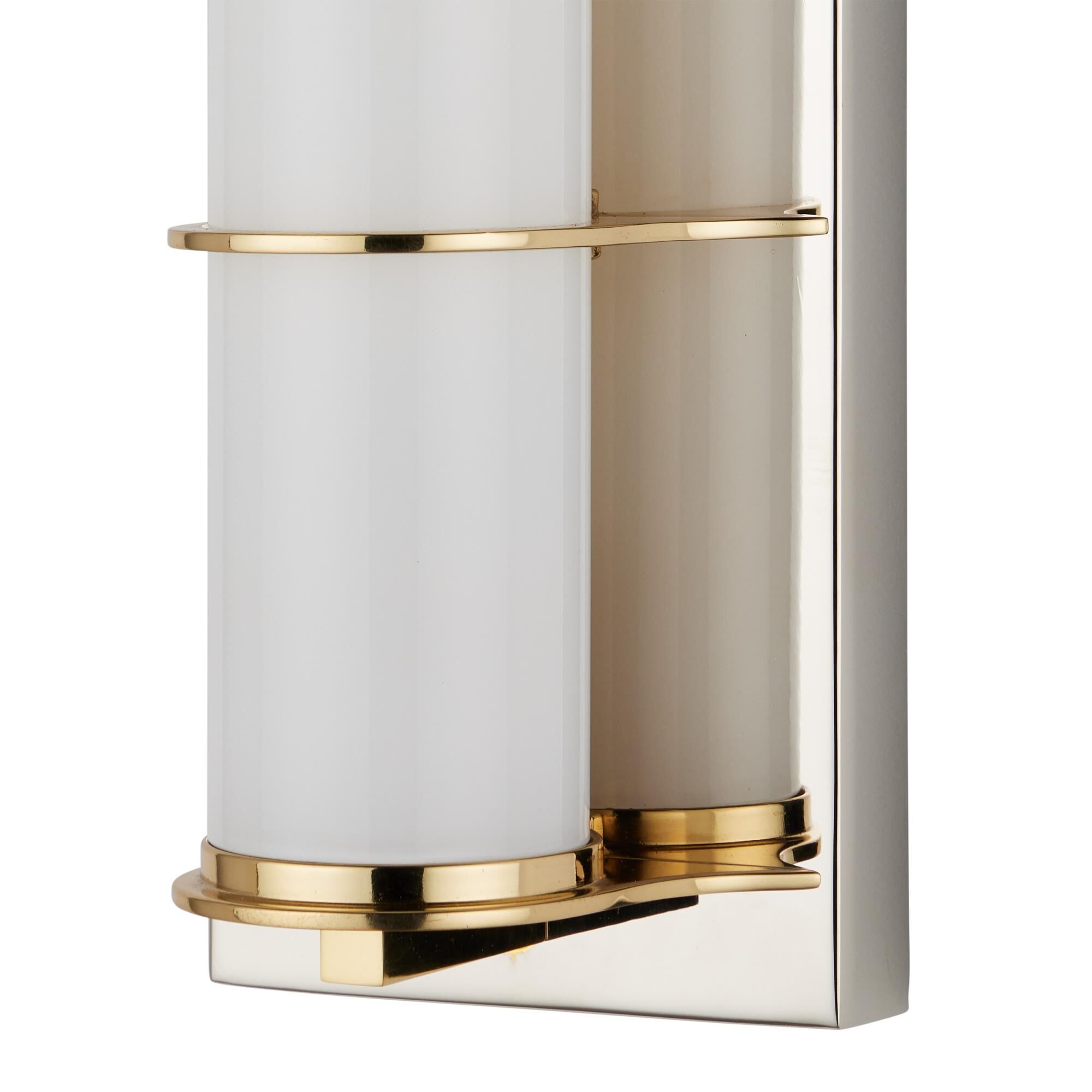 Shown in Polished Nickel, Polished Brass, White finish