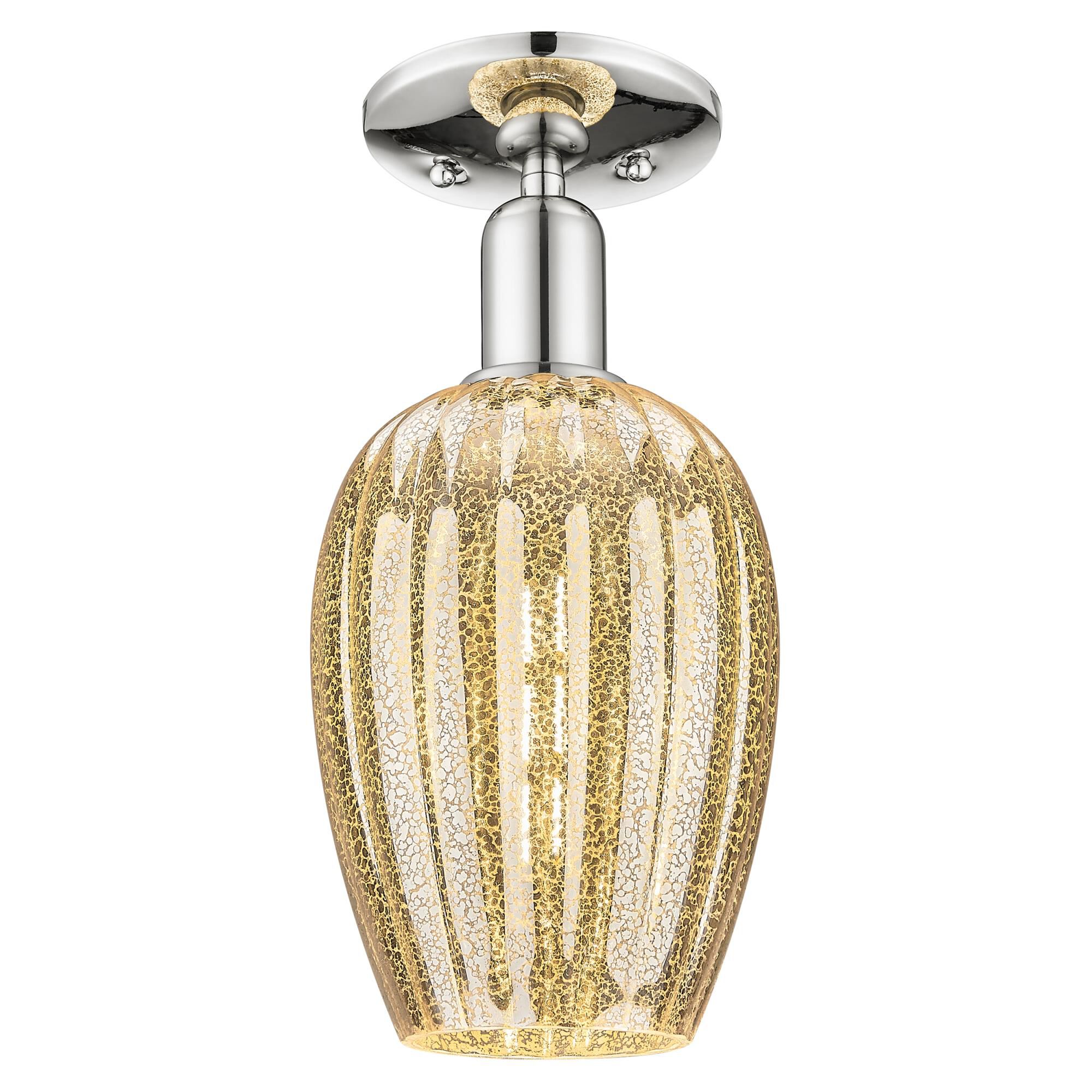 Shown in Polished Nickel finish and Mercury glass