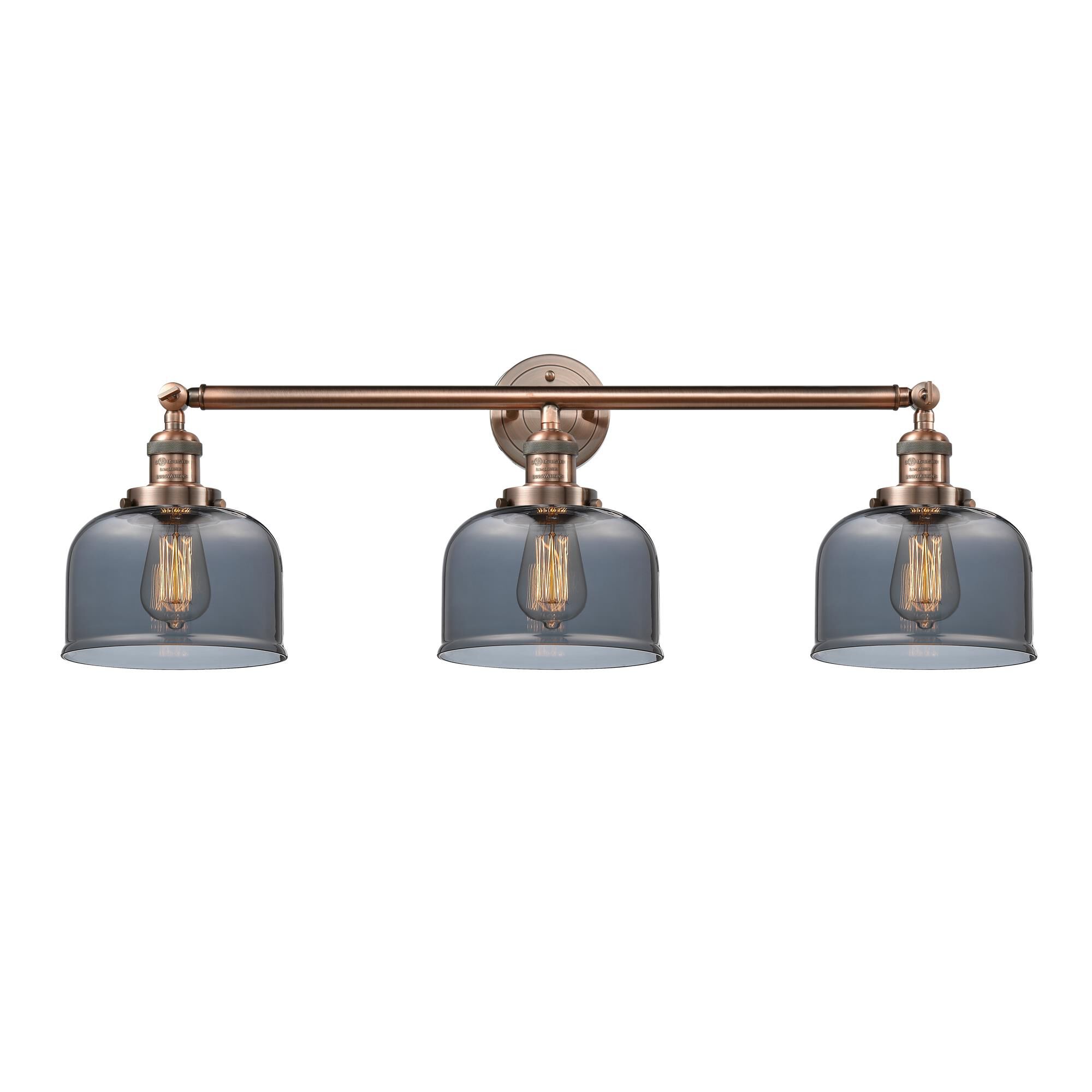 Shown in Antique Copper finish and Plated Smoked glass