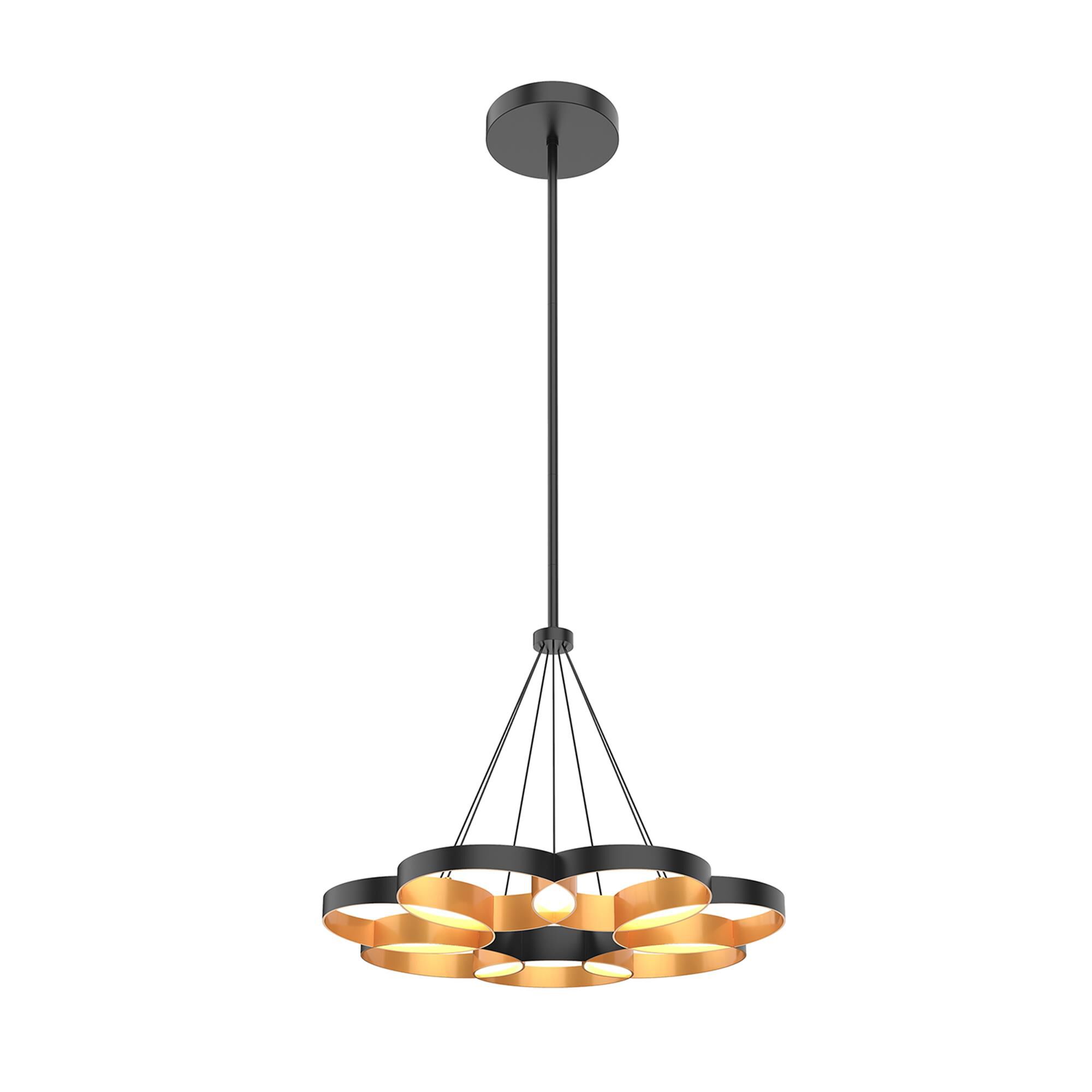 Shown in Black/Gold finish and Frosted Acrylic glass