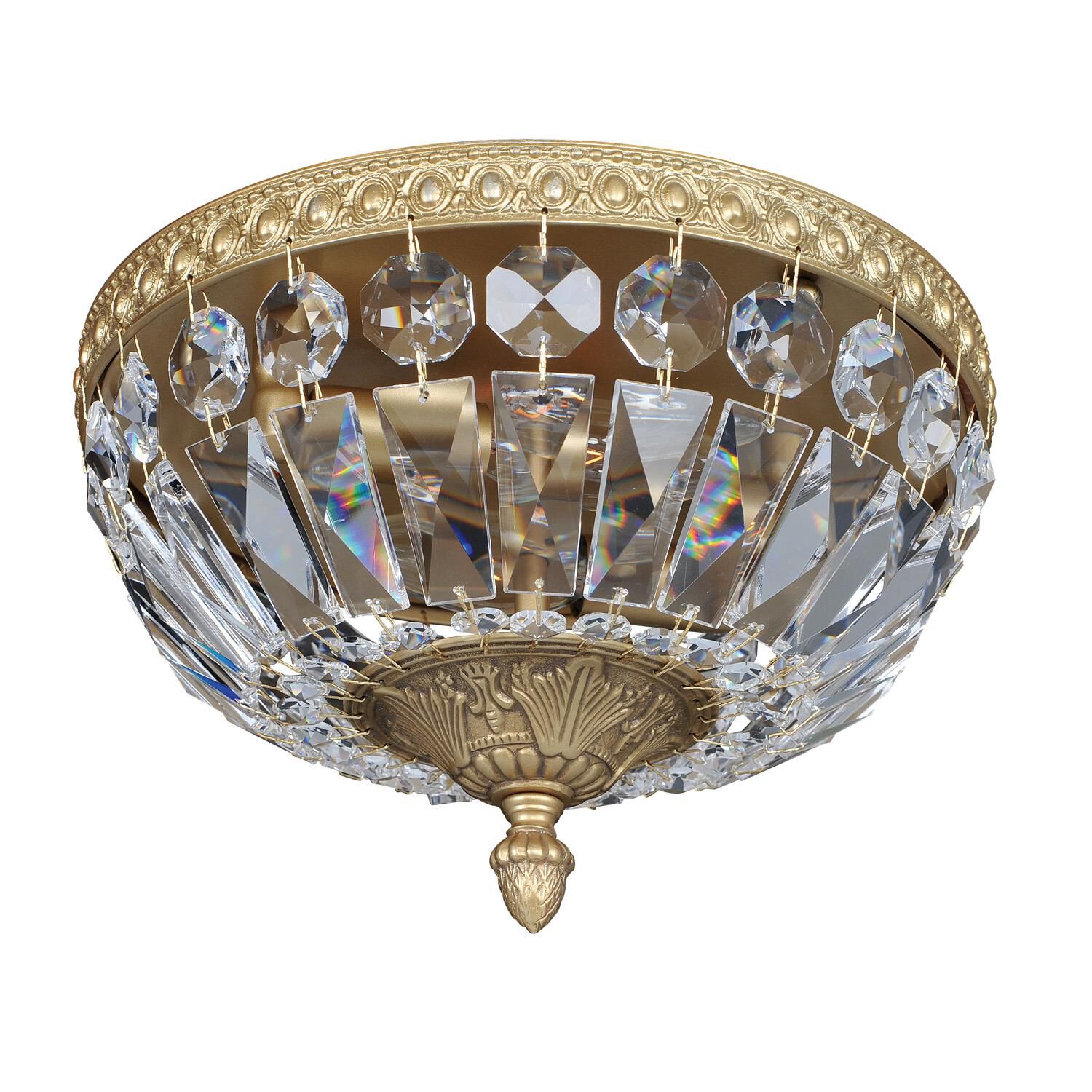 Shown in Antique Gold finish and Firenze Clear crystal