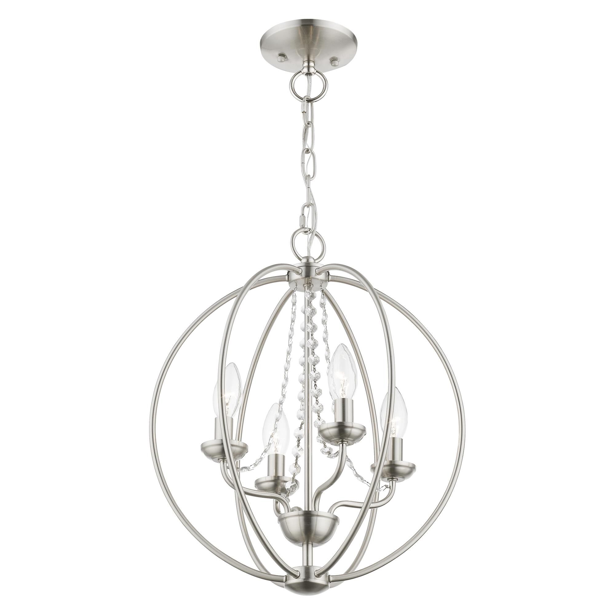 Arabella 15 Inch 4 Light Mini Chandelier by Livex Lighting