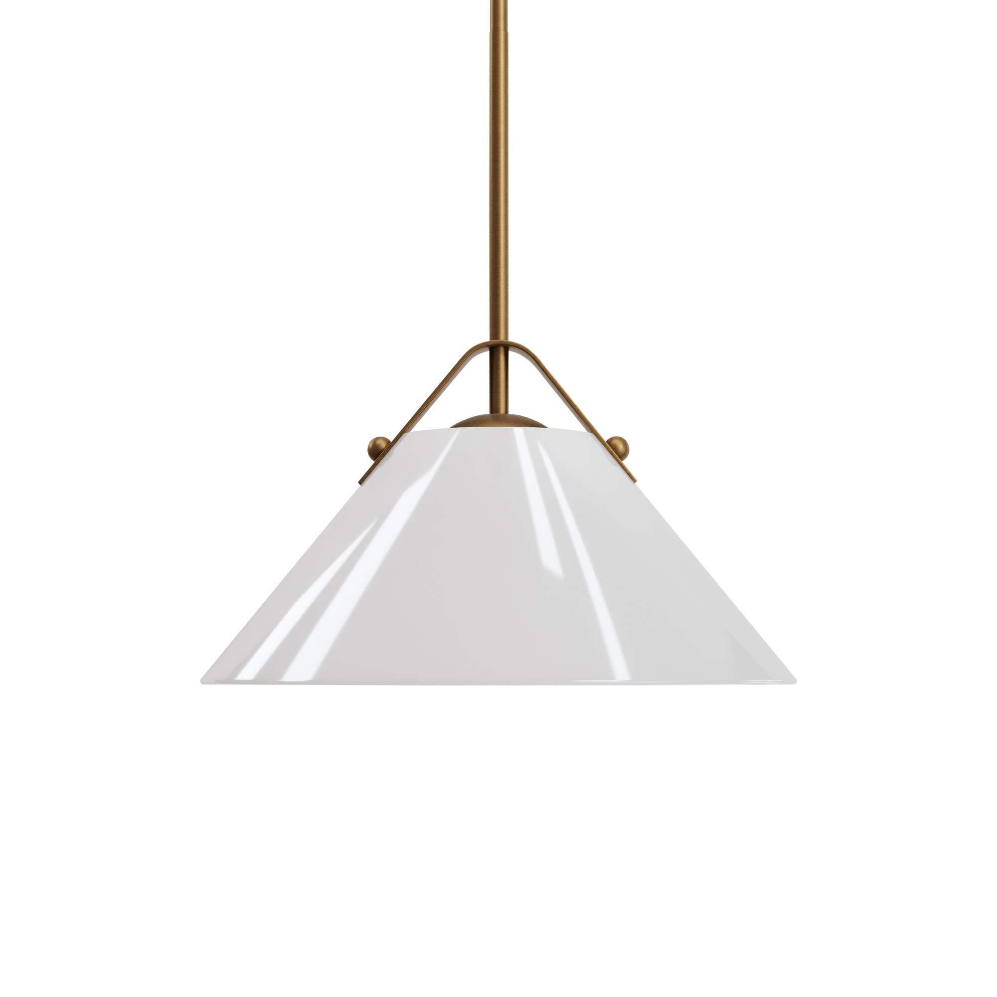 Shown in Opaque White and Antique Brass finish