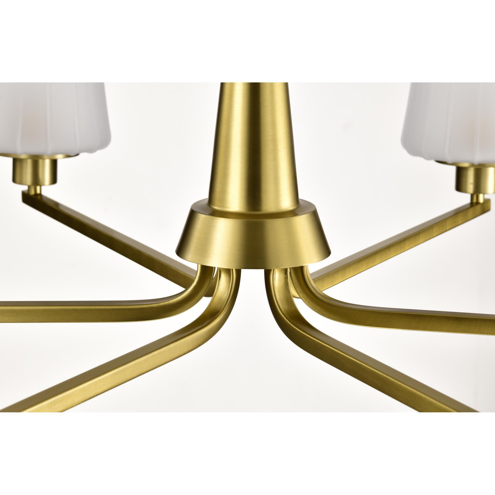 Shown in Vintage Brass finish and Etched White glass