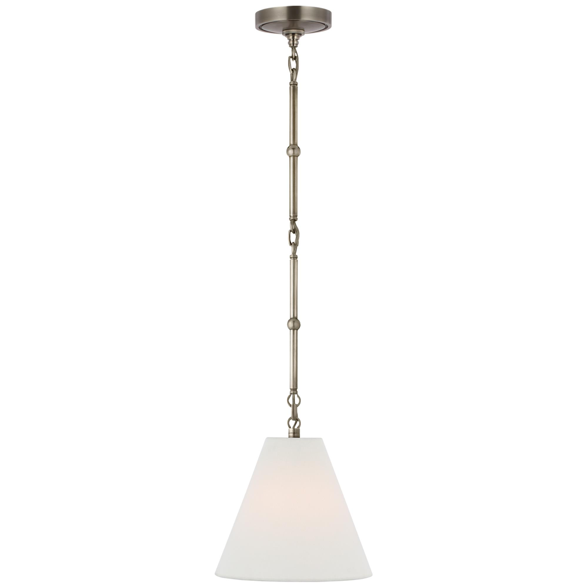 Shown in Antique Nickel finish and Linen shade