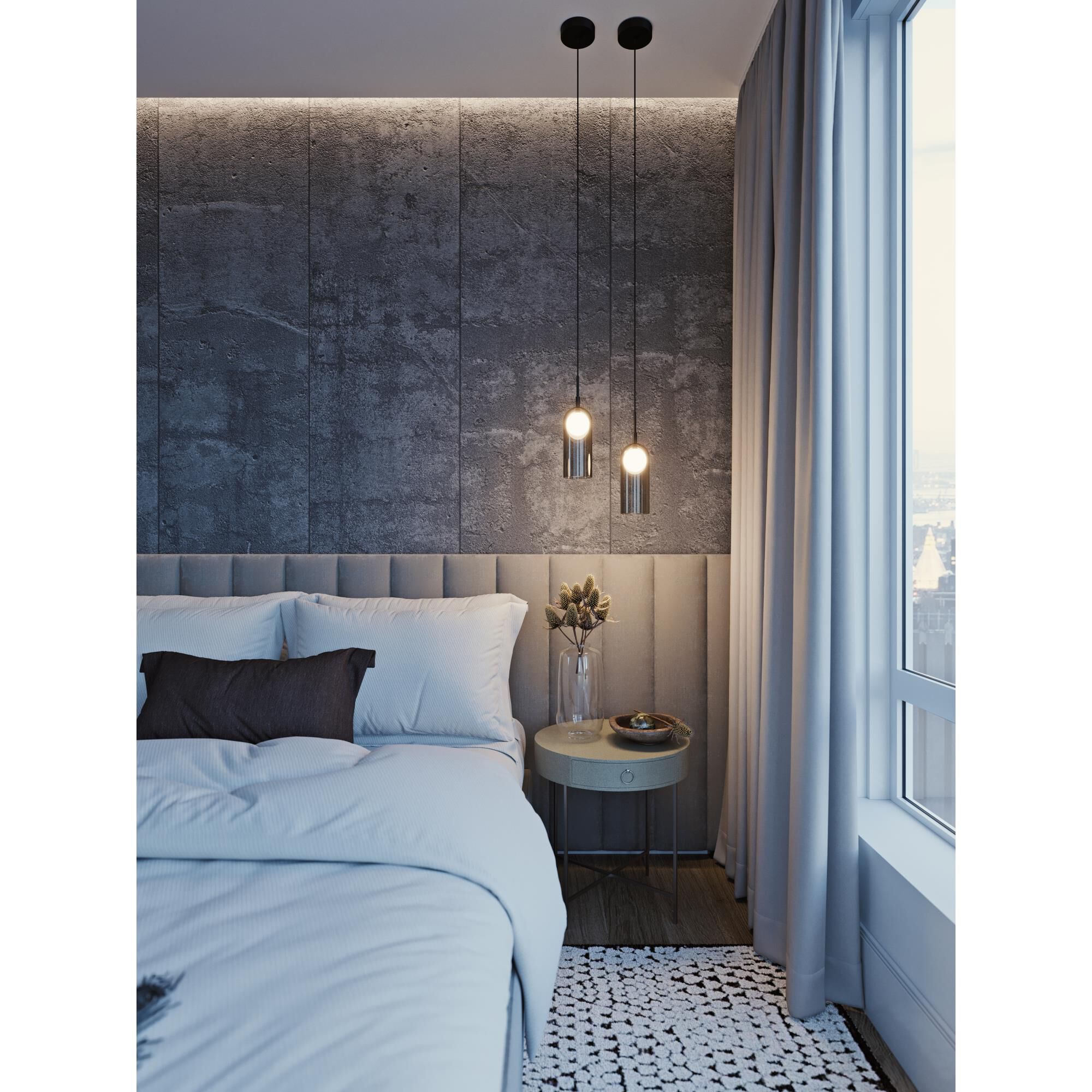 Shown in Black finish and Black glass