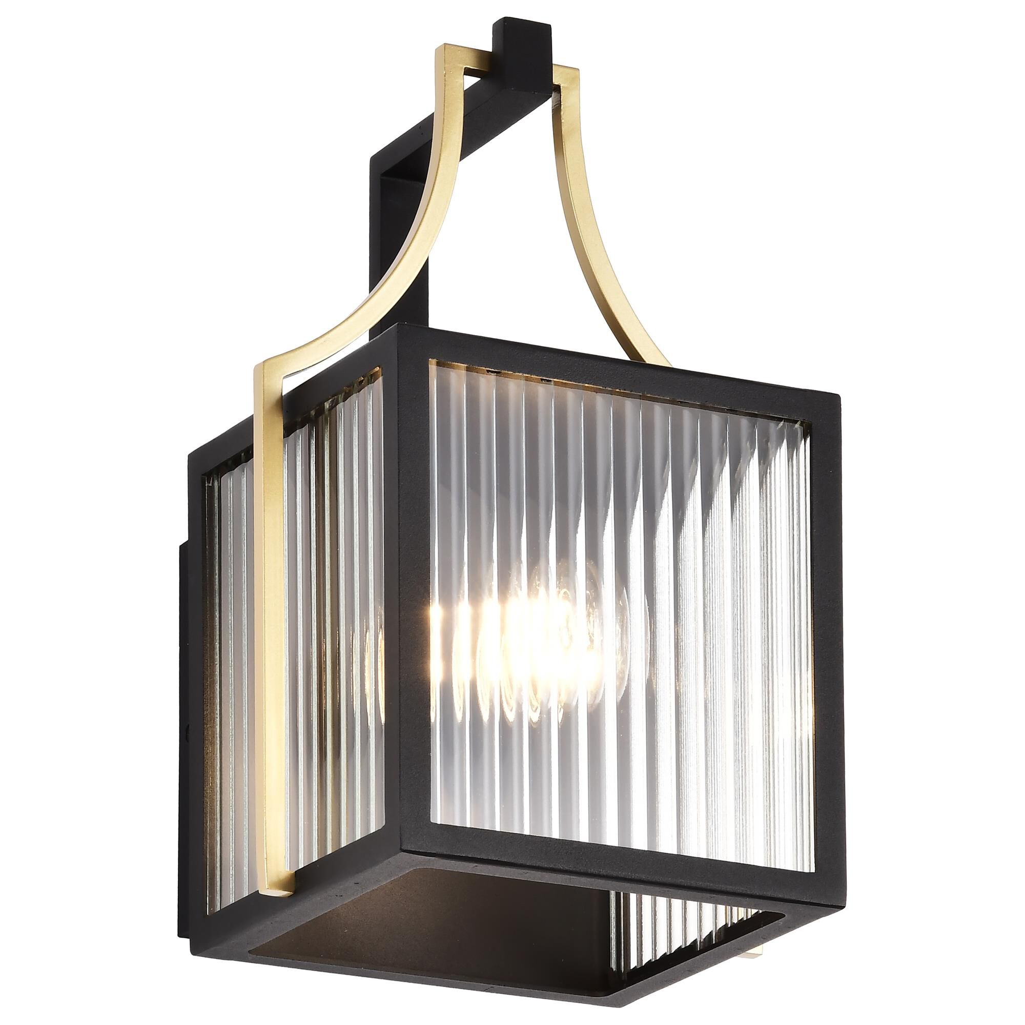 Shown in Black and Gold finish and Clear glass