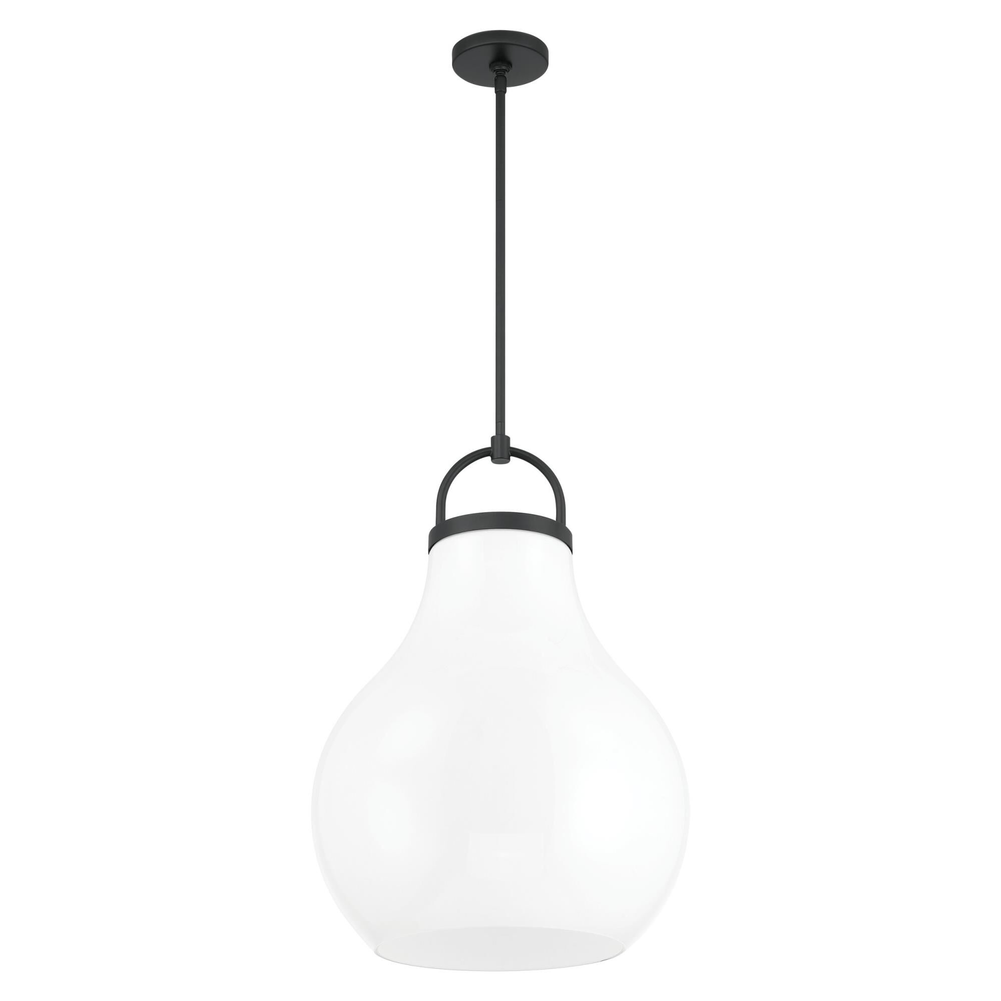 Shown in Matte Black finish and Opal glass