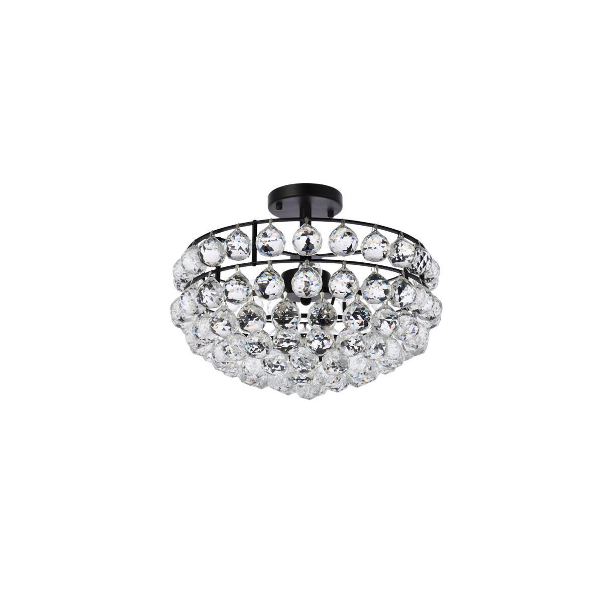 Savannah 16 Inch 3 Light Flush Mount by Elegant Lighting